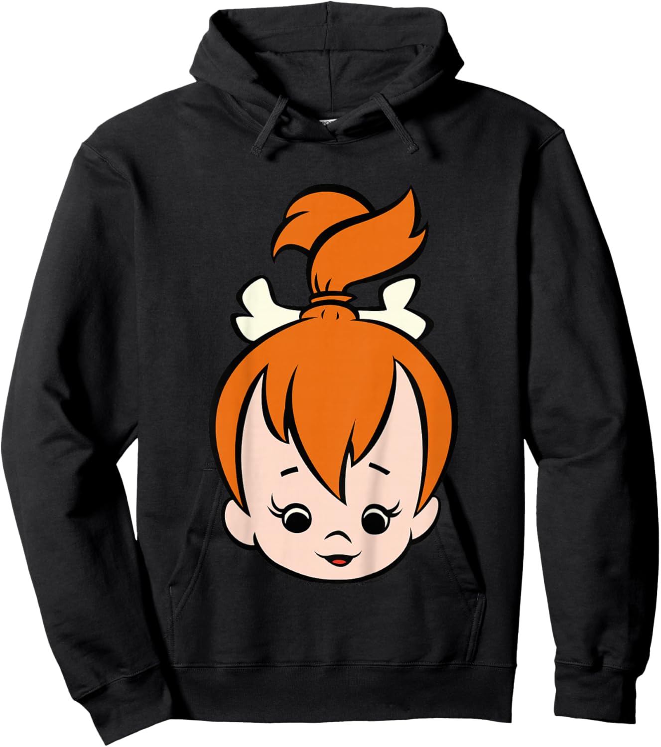 Kids The Flintstones Pebbles Big Face Hoodie - Hoodie | Black