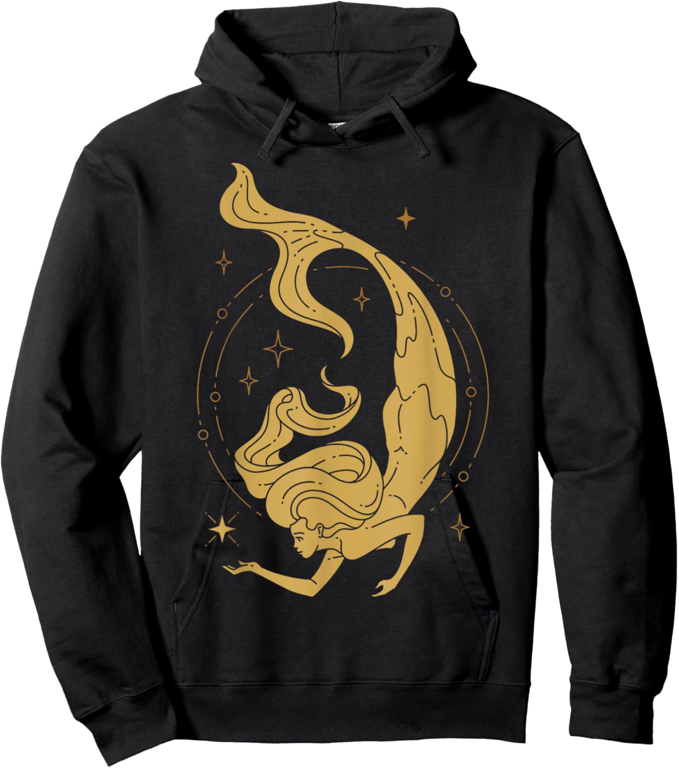 Fairy Tale Mermaid Tarot Cards Beautiful Mermaid Star Power Hoodie - Hoodie | Black