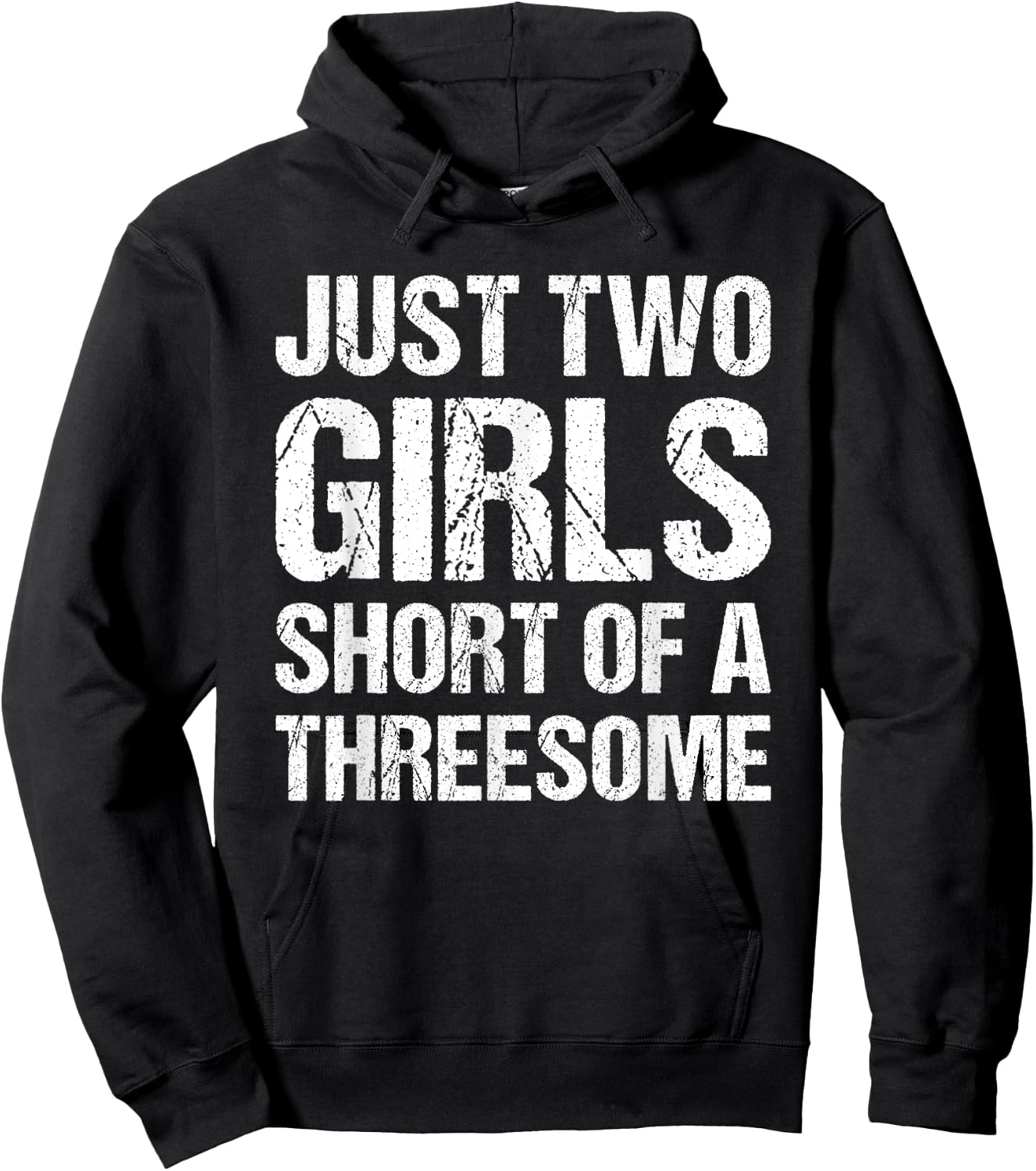 Just Two Girls Short Of A Threesome Hoodie - Hoodie | Black