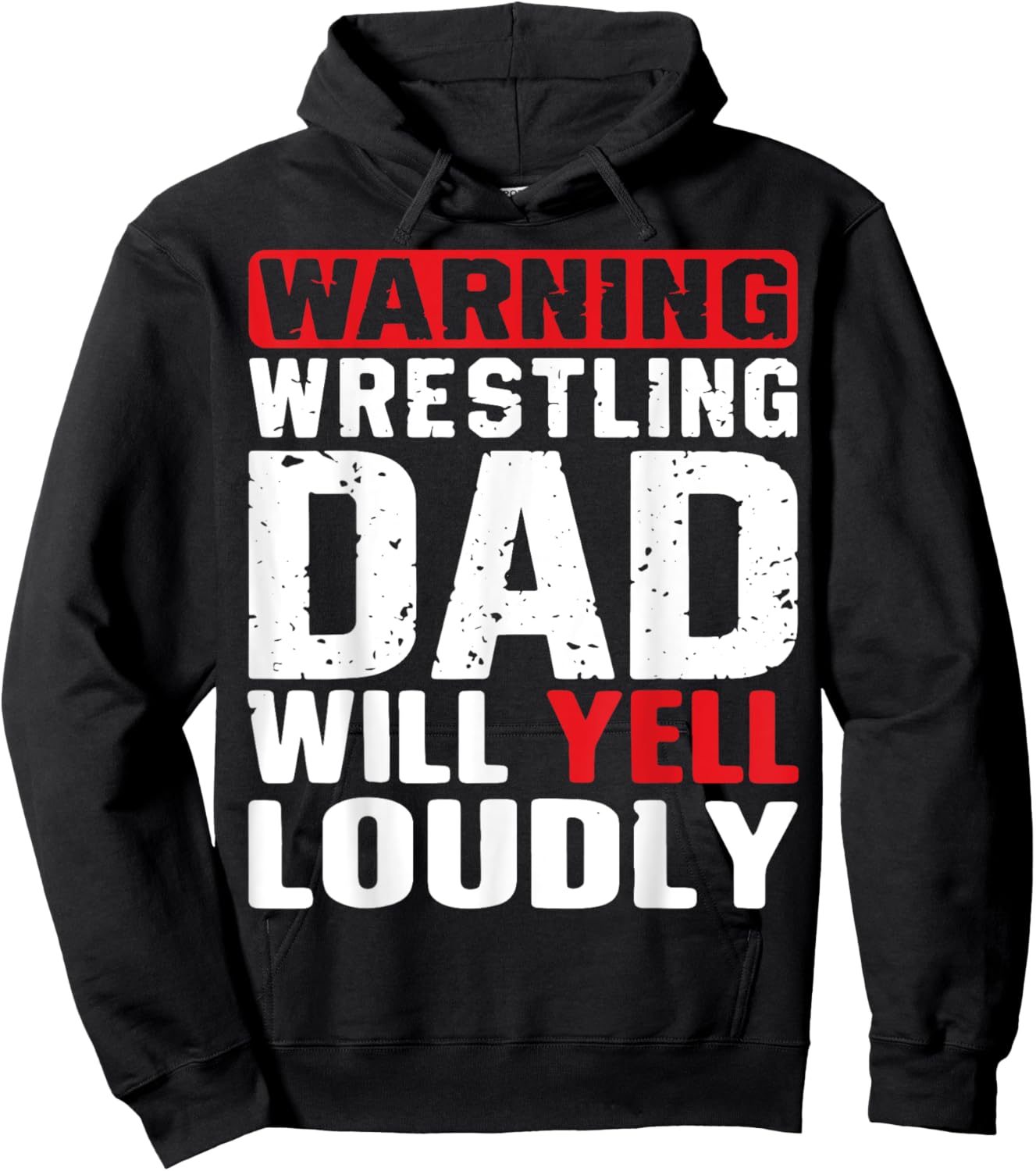 Loud Wrestling Dad Funny Daddy Father's Day Wrestler Hoodie - Hoodie | Black