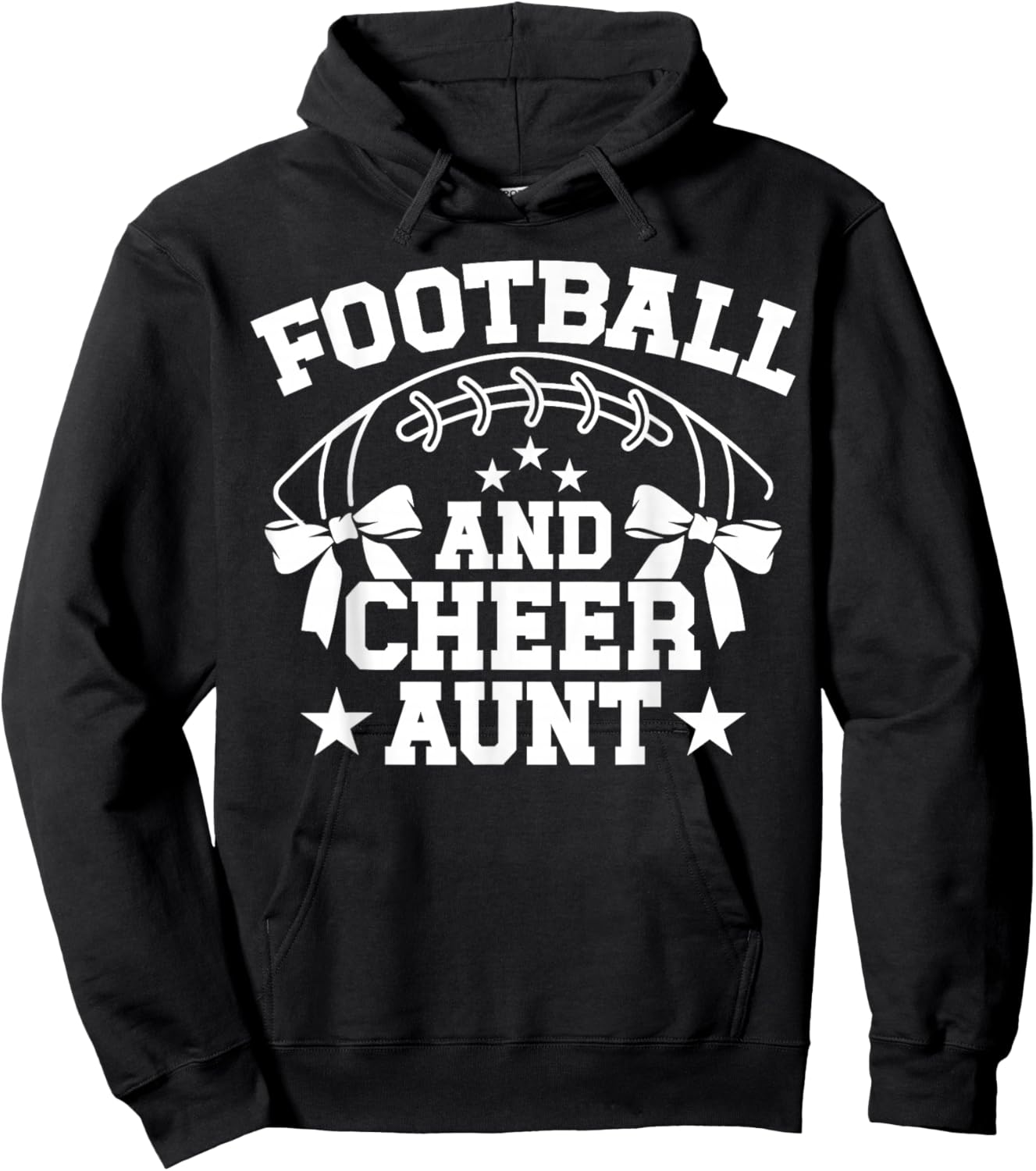 Football And Cheer Aunt Of A Cheerleader & Football Player Hoodie - Hoodie | Black