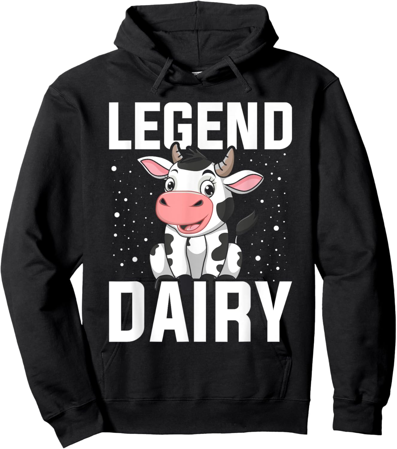 Cow - Legendairy - Cow Print - Pun Hoodie - Hoodie | Black