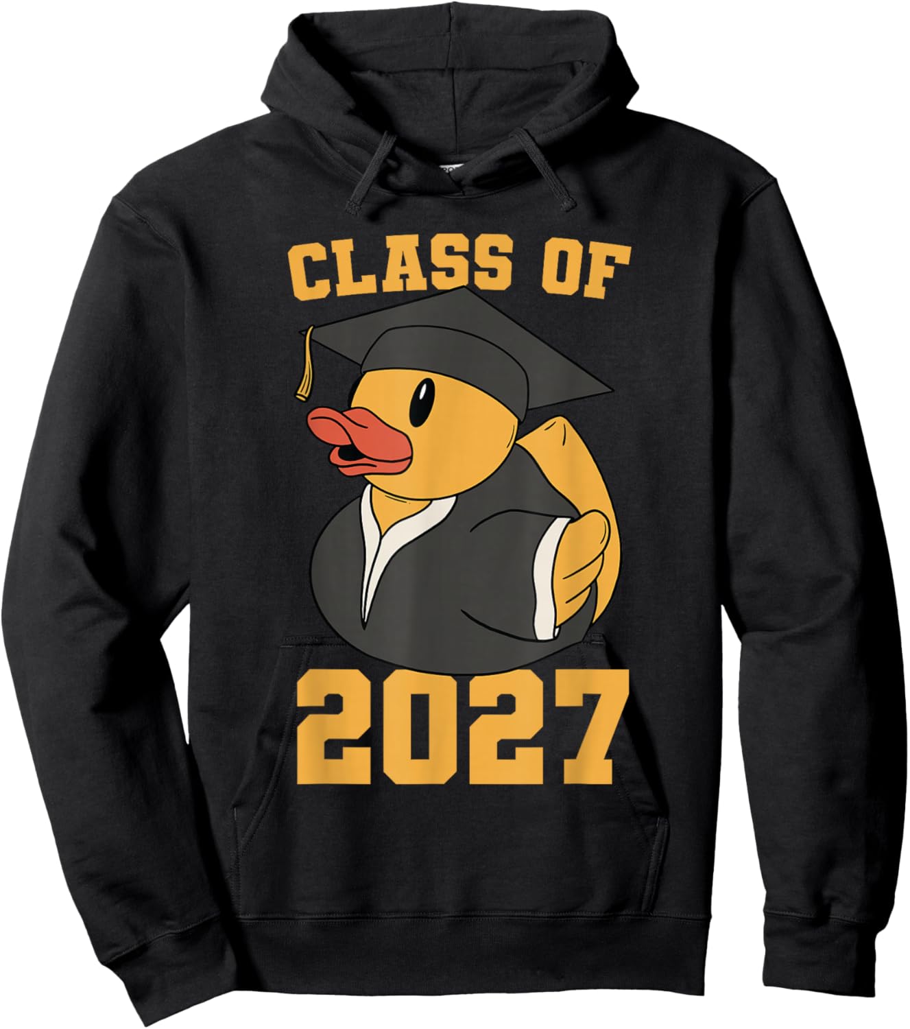 Rubber Duck Class of 2027 Senior 2027 Graduation Year Senior Hoodie - Hoodie | Black