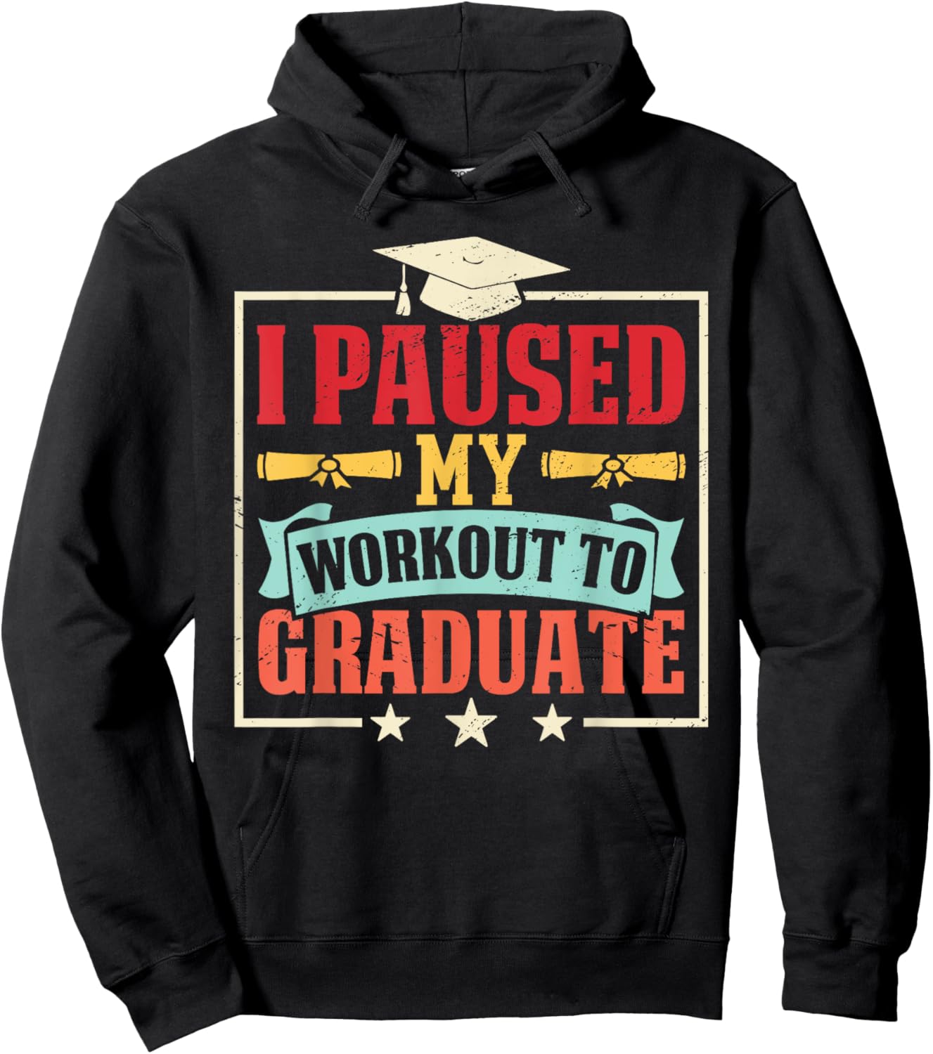 Graduation Gym Graduate Fitness Workout Humor Athlete Hoodie - Hoodie | Black