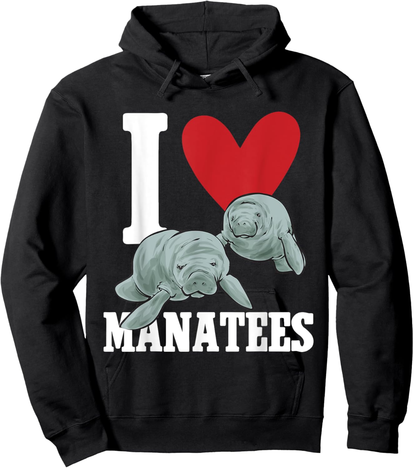 Manatee Sea Animal I Love Manatees Hoodie - Hoodie | Black