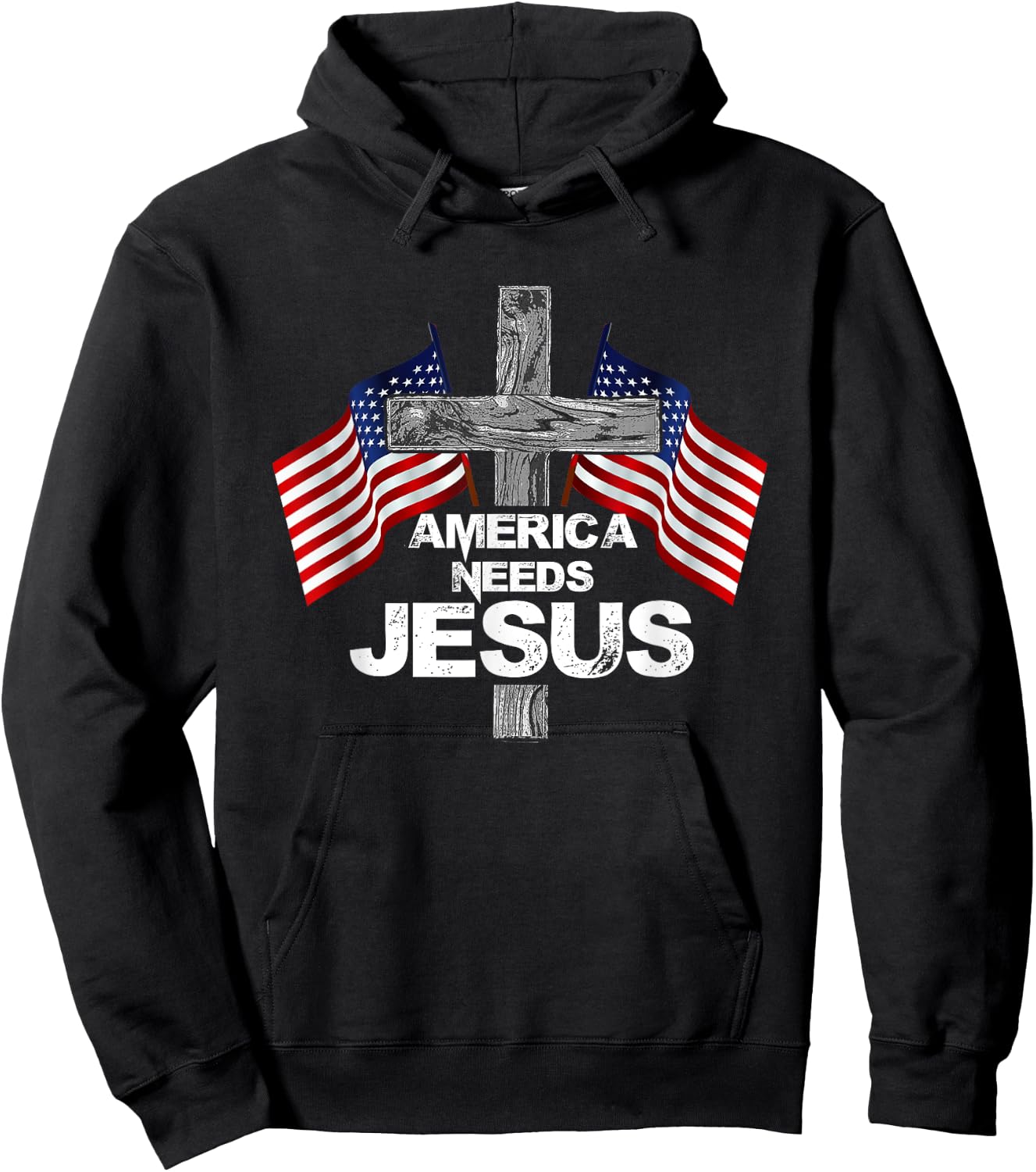 America Needs Jesus Gifts for Christmas Hoodie - Hoodie | Black