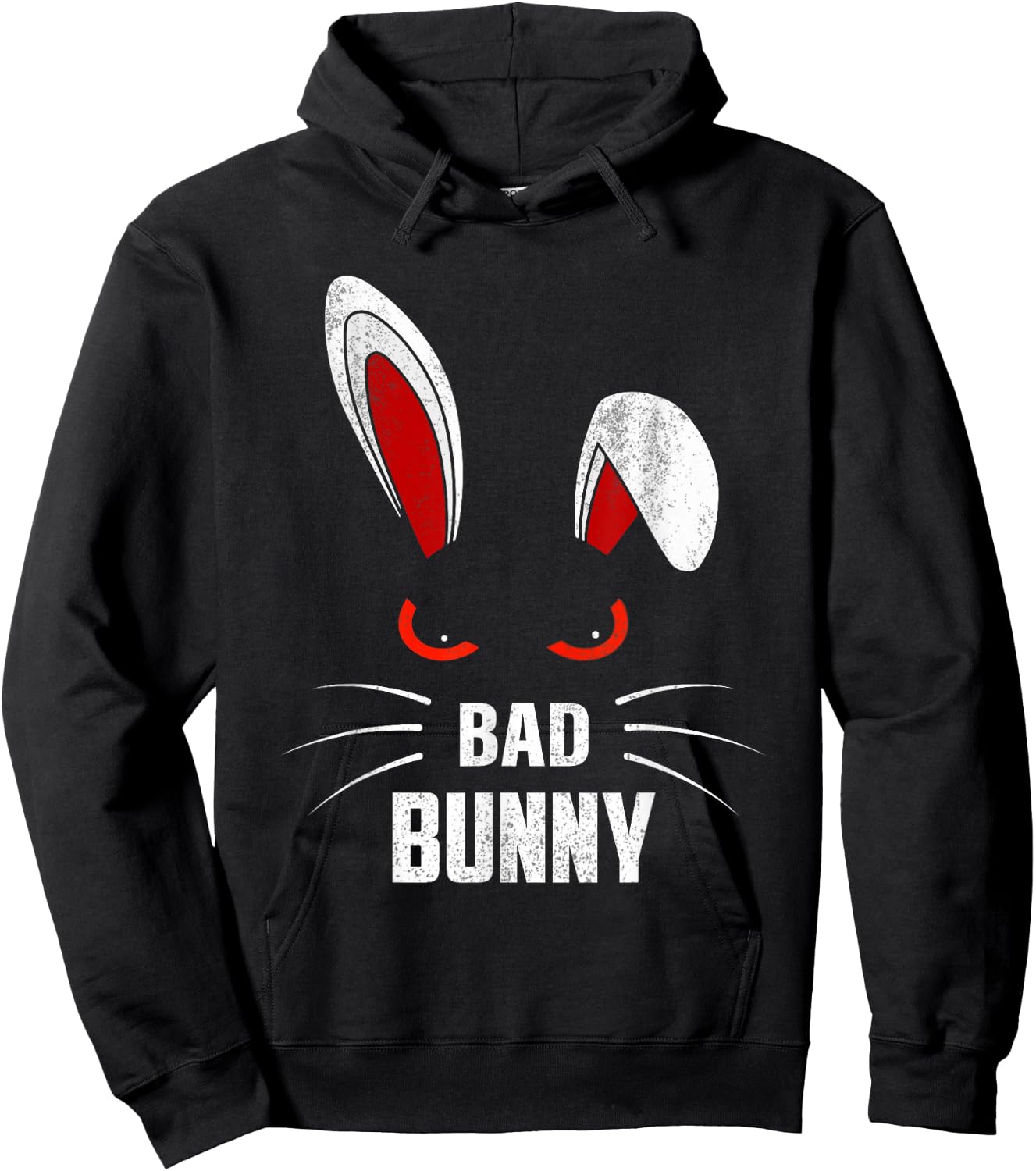Bad Bunny Scary Rabbit Cool Animal Lover Hoodie - Hoodie | Black