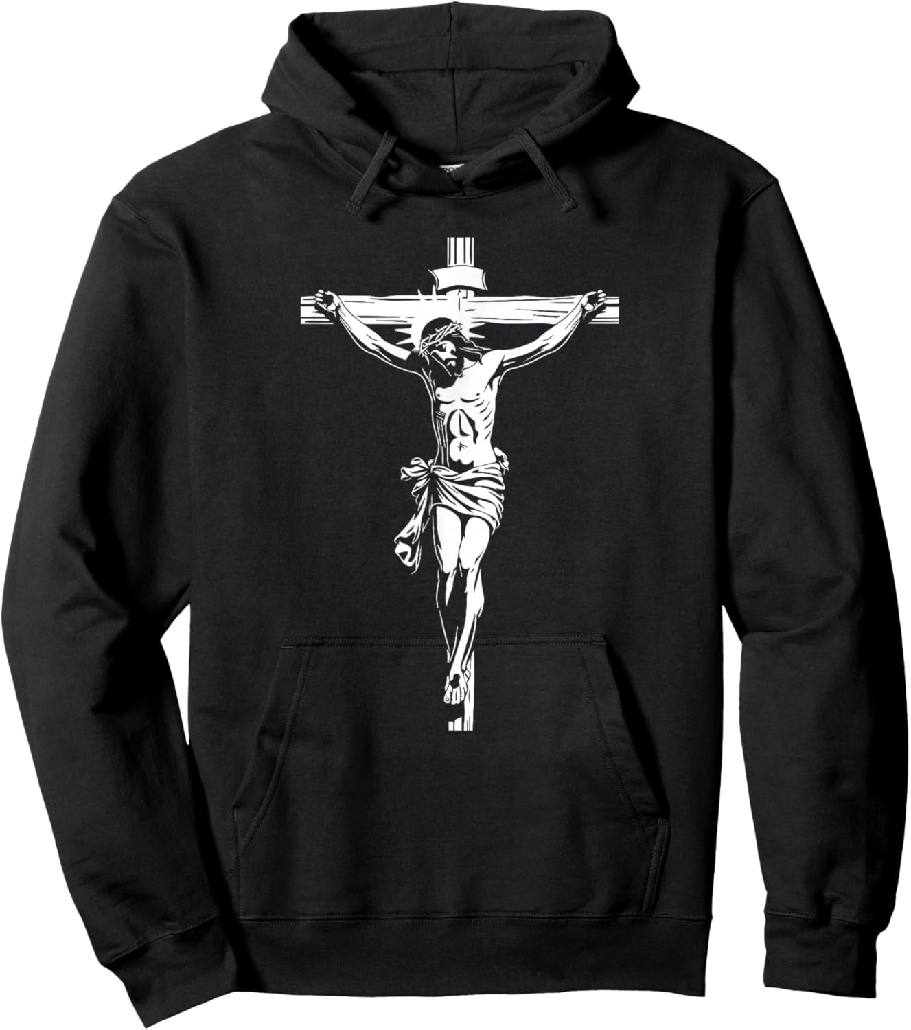 Jesus Christ On The Cross , Small, Black Hoodie - Hoodie | Black