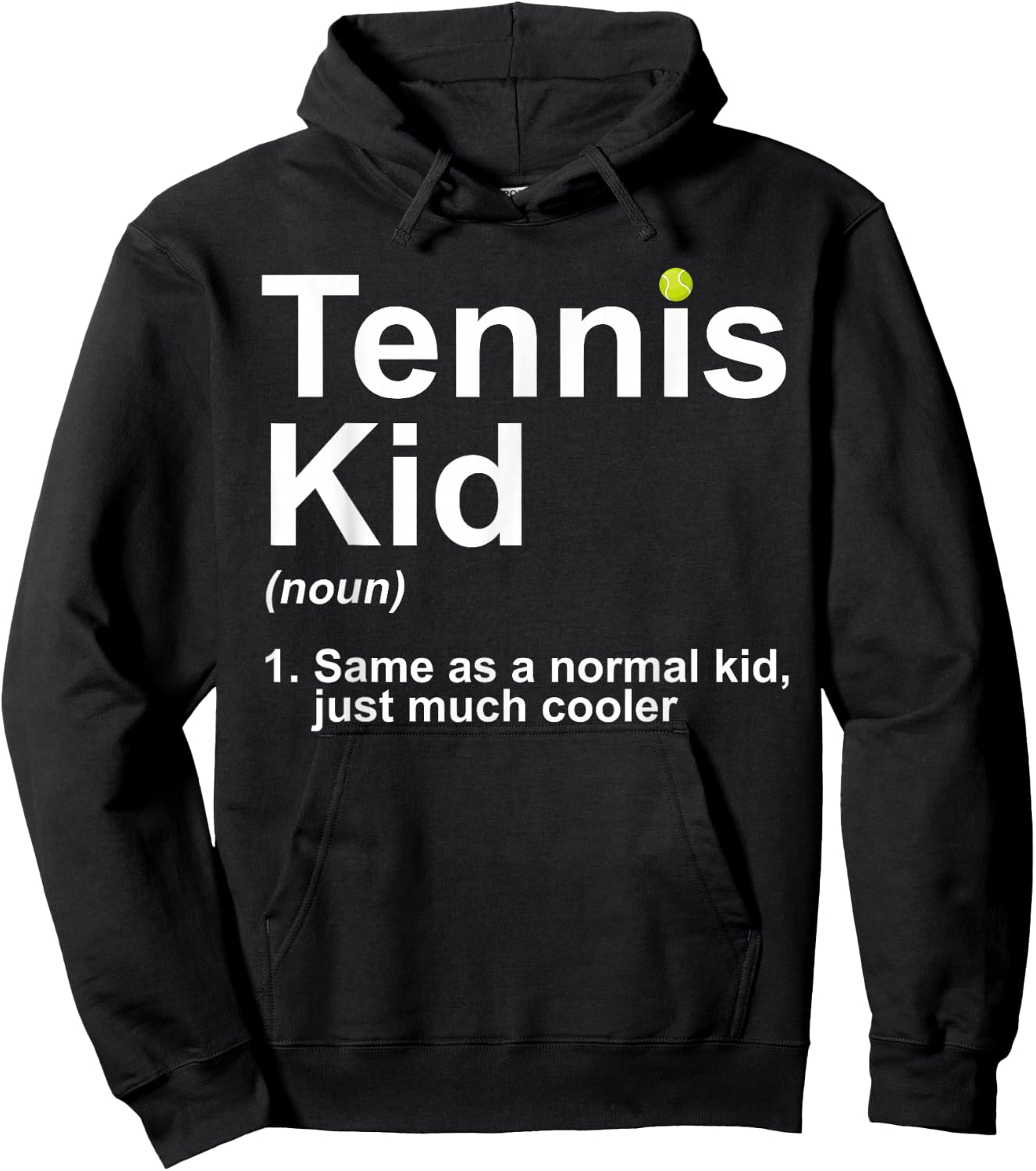 Tennis Kid Art For Boys Kids Girl Tennis Lover Tennis Player Hoodie - Hoodie | Black