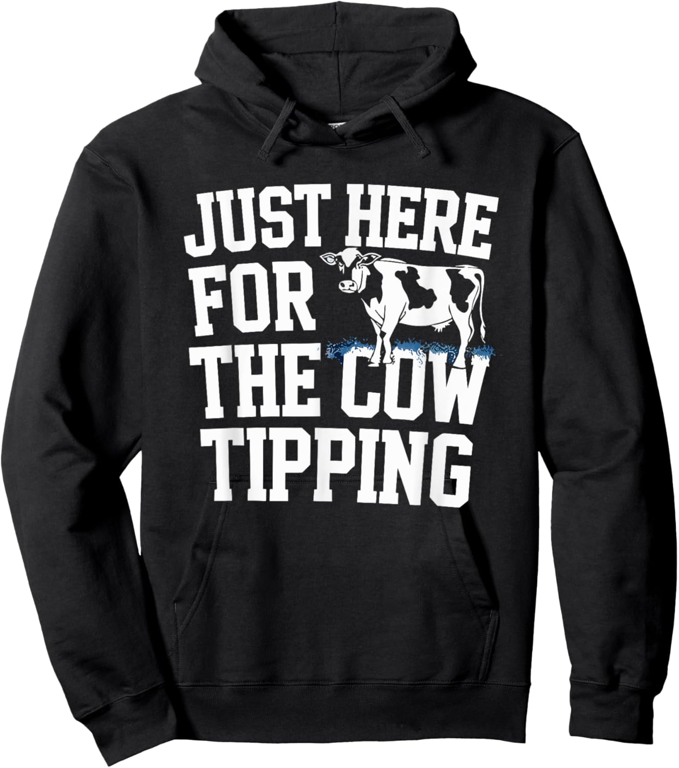 Funny Cow Tipping Joke Country Life Prank Hoodie - Hoodie | Black