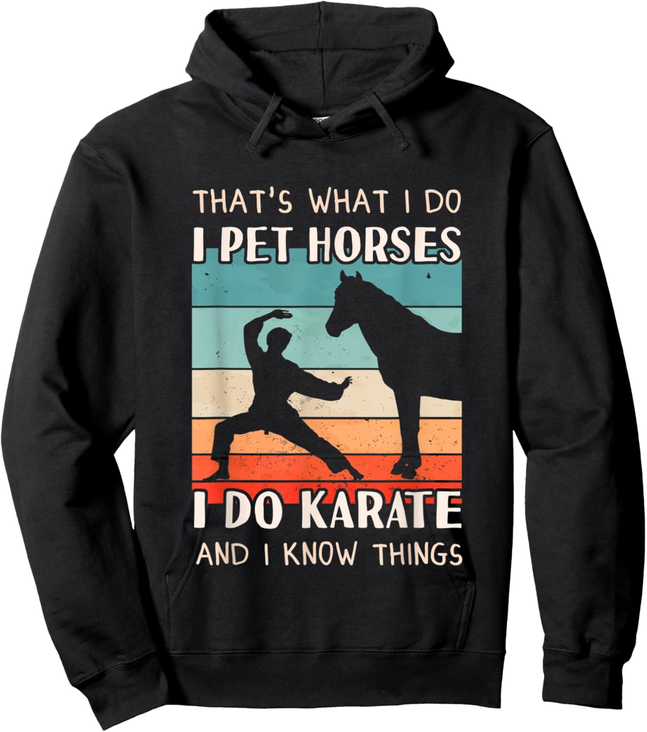 Karate Outfit - Horse Breeder Design Men Karate Hoodie - Hoodie | Black