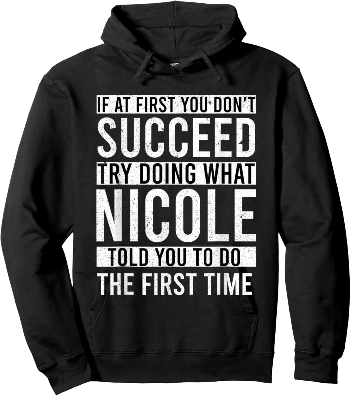 NICOLE Gifts Name Personalized Birthday Present Funny NICOLE Hoodie - Hoodie | Black