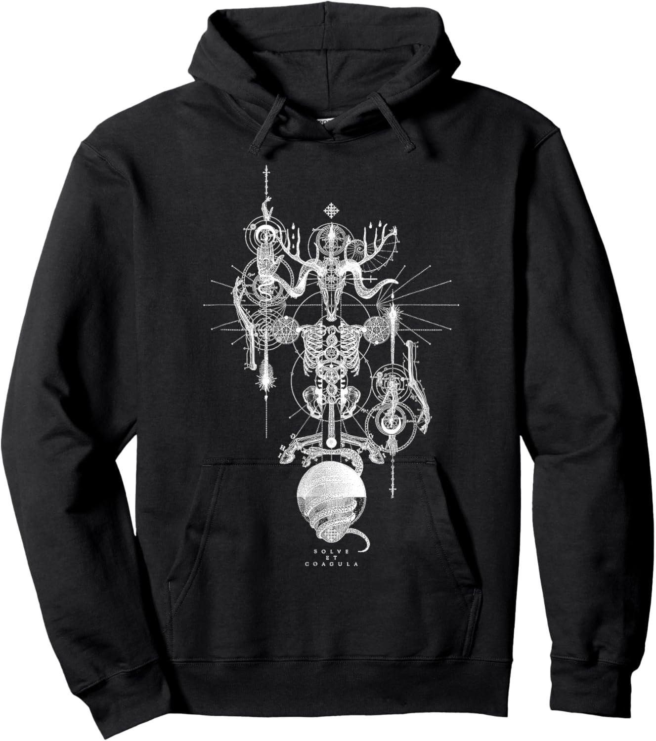 Solve Et Coagula Alchemical Medieval Occult Celtic Dragon Hoodie - Hoodie | Black