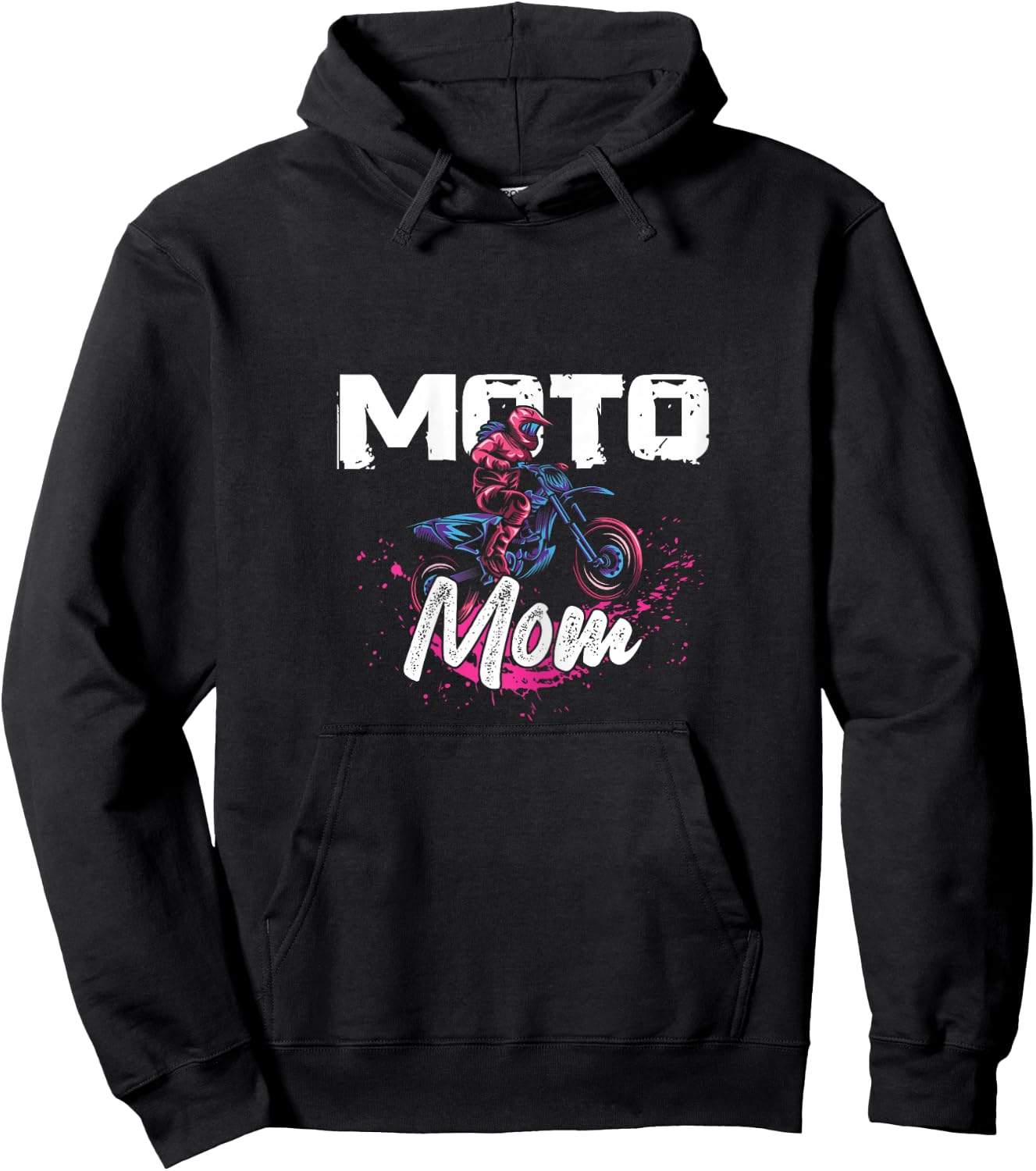 Moto Mom Extreme Sports Dirt Bike Rider Race Biker Offroad Hoodie - Hoodie | Black