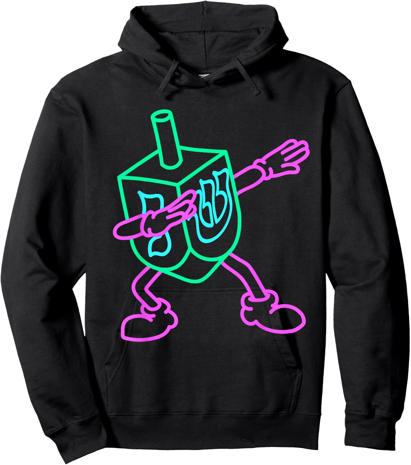 Dabbing Dreidel Funny Hanukkah Gifts for Kids Hoodie - Hoodie | Black