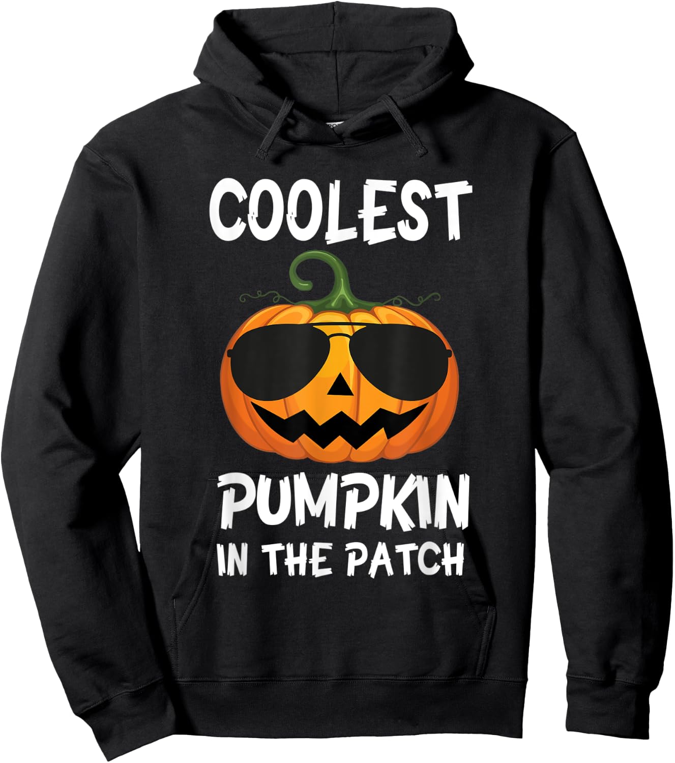 Coolest Pumpkin In The Patch Halloween Kids Boys Girls Men Hoodie - Hoodie | Black