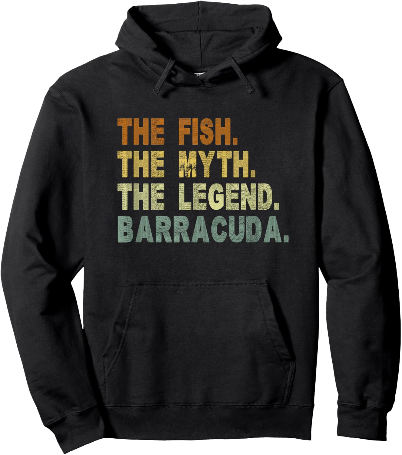 Vintage Fishing for Barracuda Hoodie - Hoodie | Black