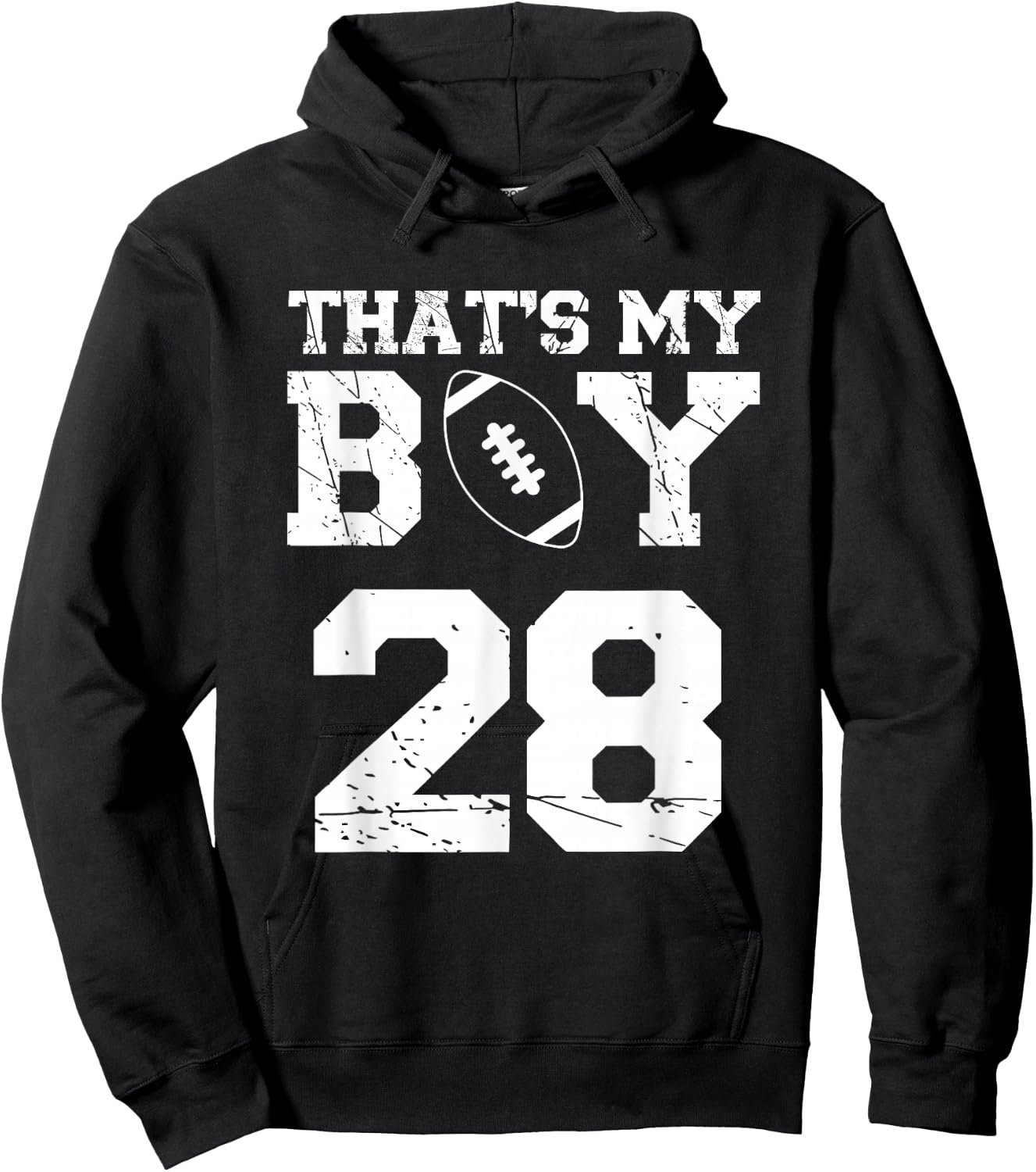 That's My Boy Football Number #28 Hoodie - Hoodie | Black