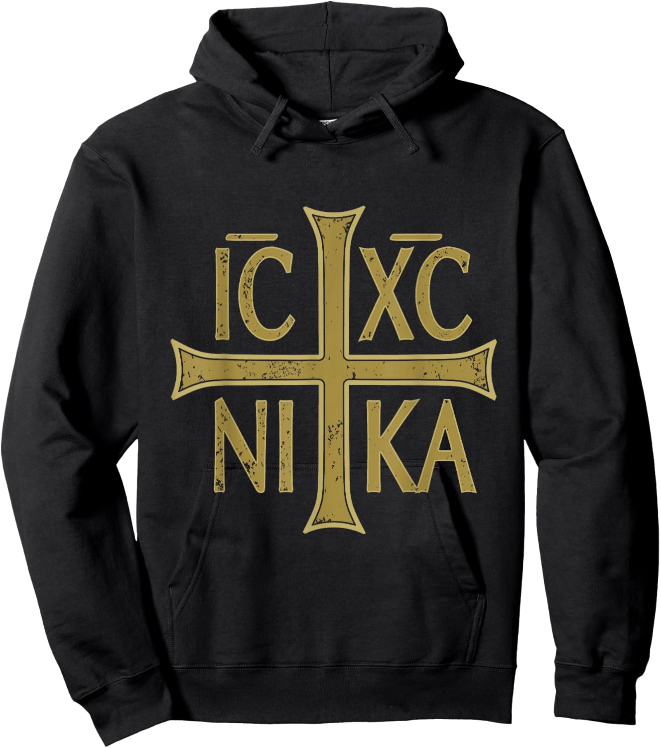 IC XC NIKA Cross Christogram Orthodox Eastern Christianity Hoodie - Hoodie | Black