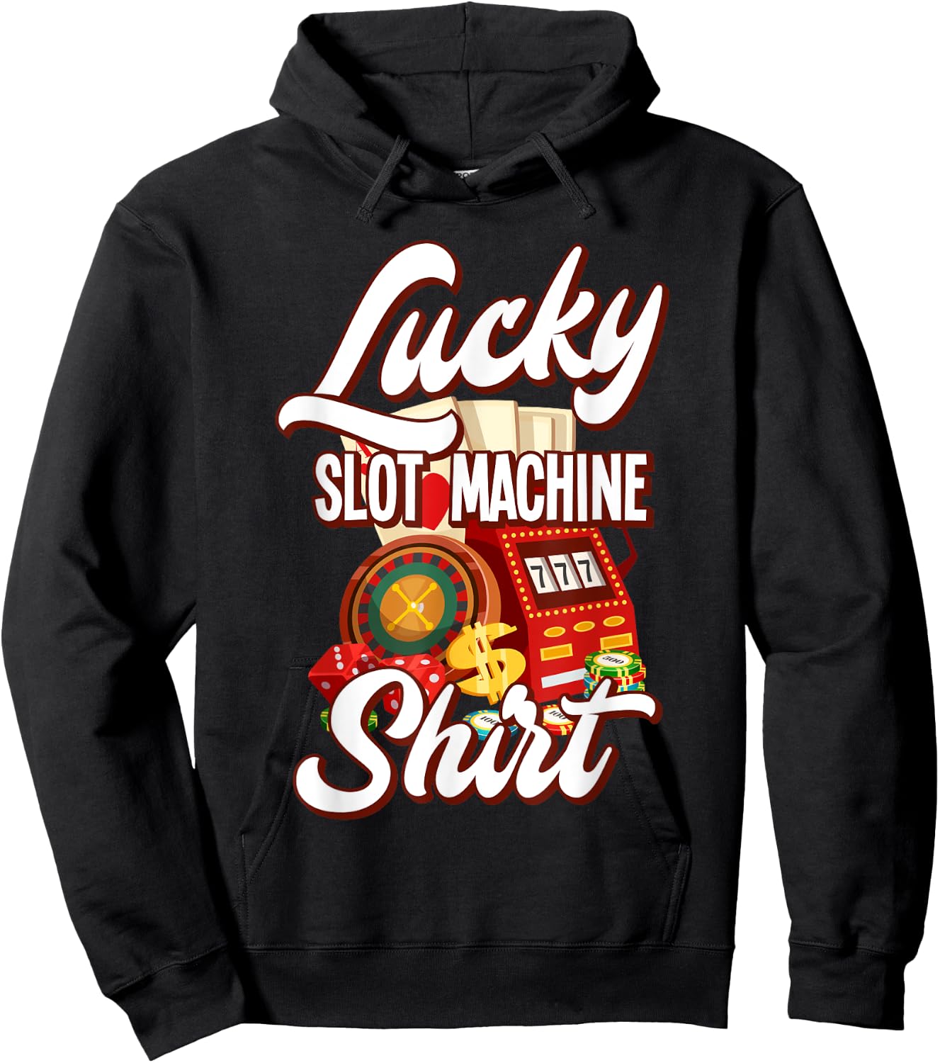 Lucky Slot Machine Casino Las Vegas Gambling Hoodie - Hoodie | Black