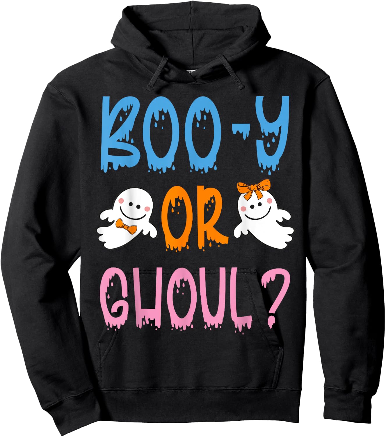 Boo-y or Ghoul? - Halloween Gender Reveal Design Hoodie - Hoodie | Black