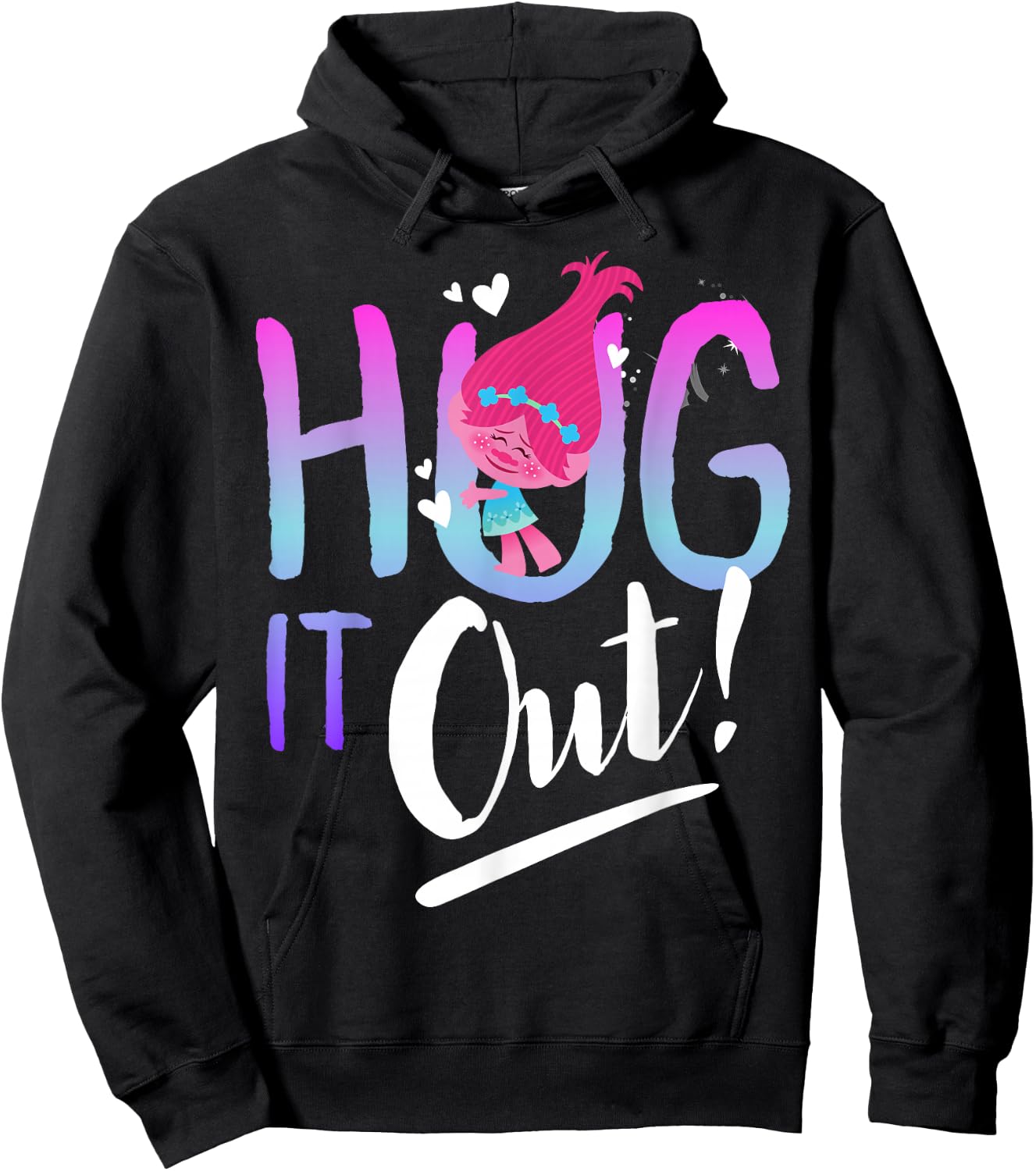 DreamWorks Trolls Hug It Out Hoodie - Hoodie | Black
