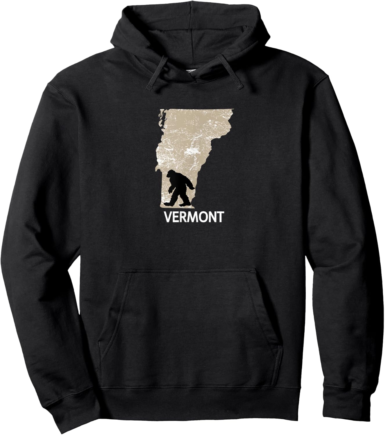 Funny Bigfoot I Believe Loves Vermont VT Sasquatch Hoodie - Hoodie | Black