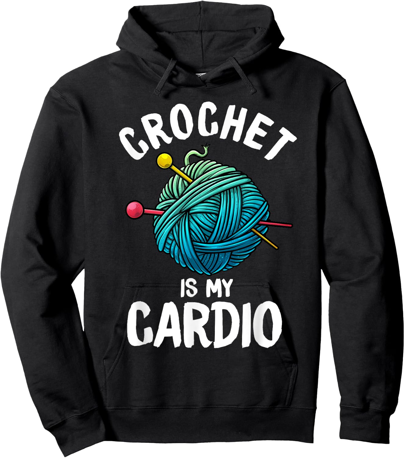 Funny Crochet Gift Crocheters Crocheting Lovers Hoodie - Hoodie | Black