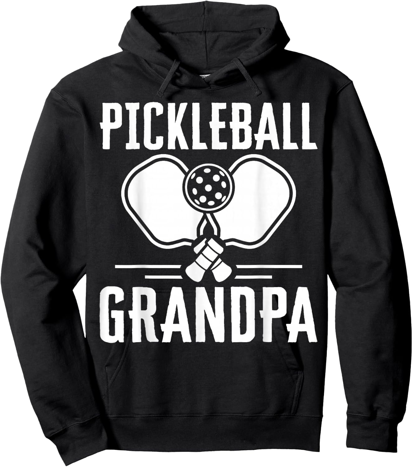 Proud Pickleball Grandpa Grandfather Player Hoodie - Hoodie | Black