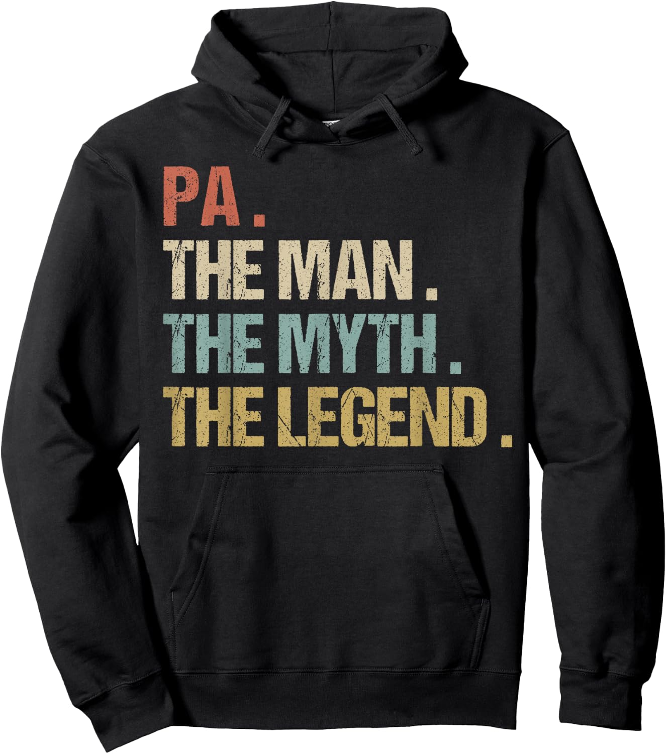 Pa The Man Myth Legend Shirt Funny Father Dad Christmas Gift Hoodie - Hoodie | Black