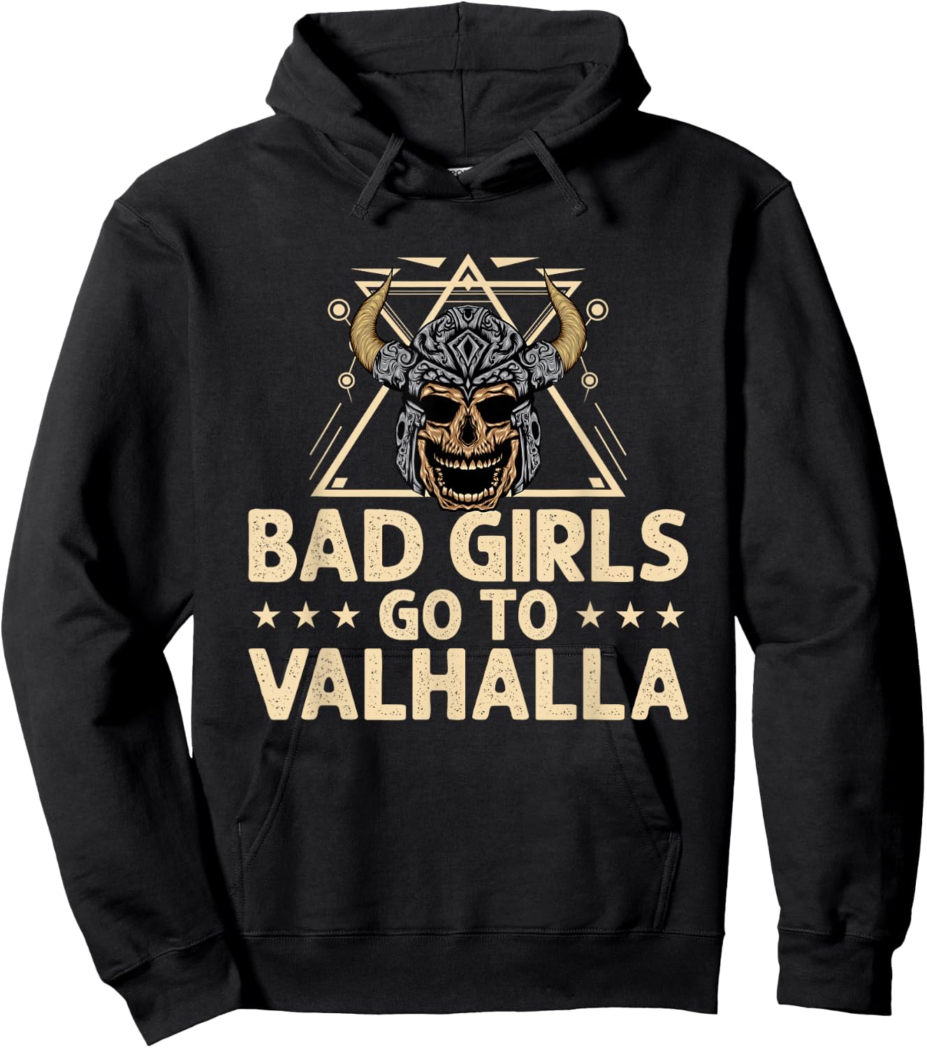 Bad Girls Go Valhalla Shieldmaiden Viking Hoodie - Hoodie | Black