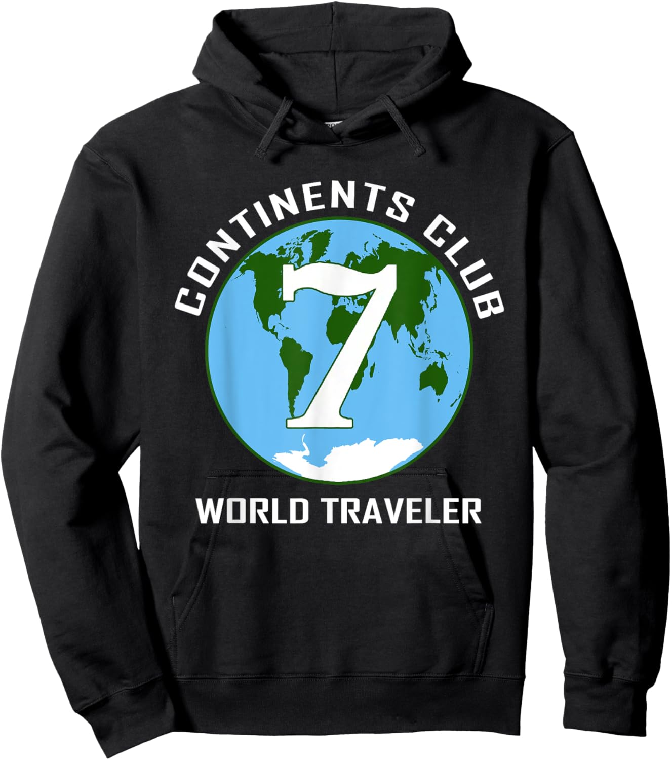 7 Continents World Traveler Club Hoodie - Hoodie | Black
