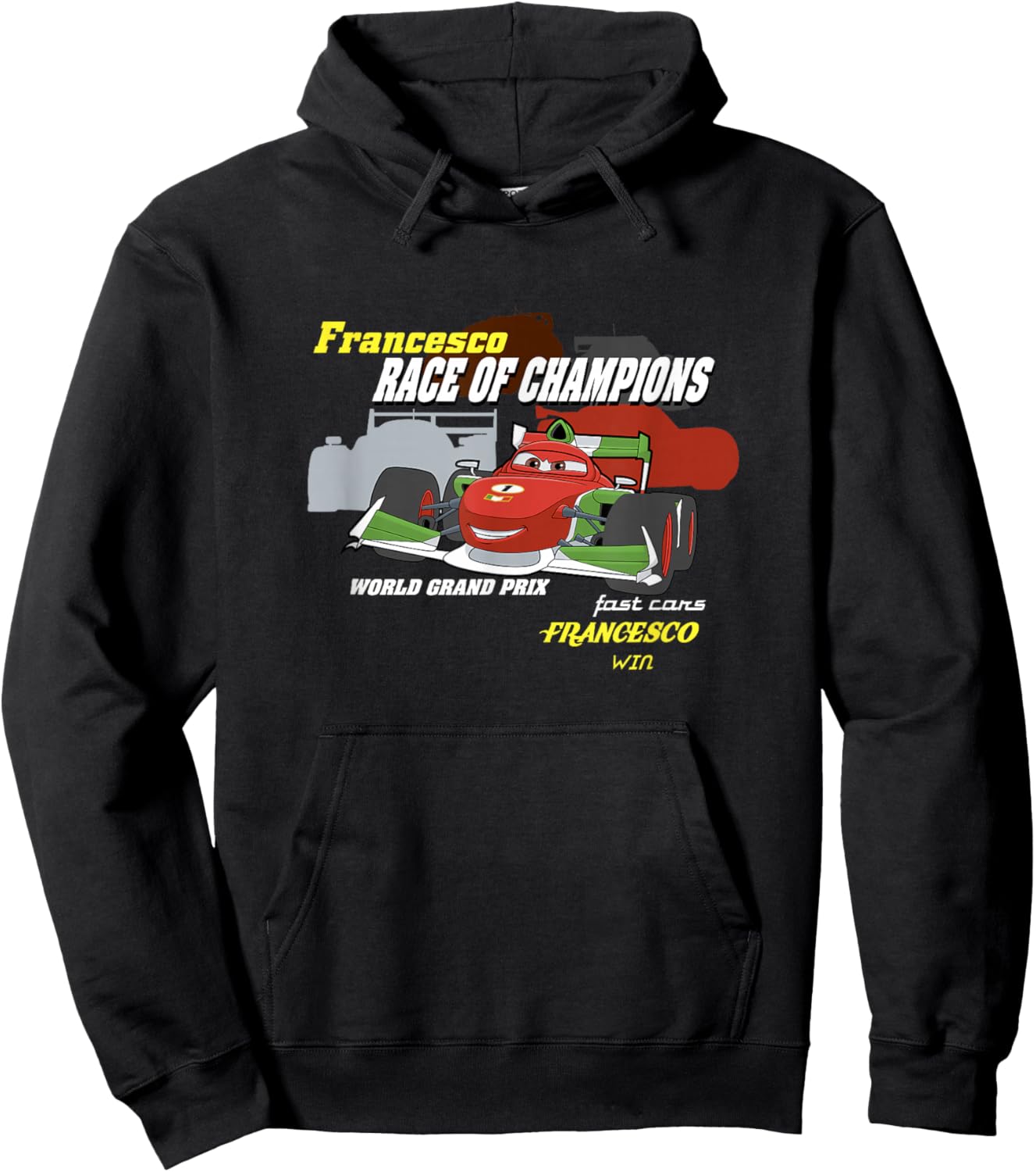 Disney Pixar Cars 2 Francesco Bernoulli Race Of Champions Hoodie - Hoodie | Black