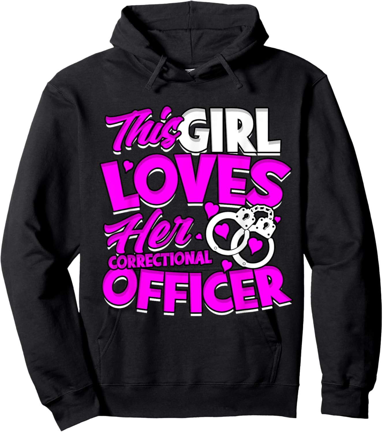 Prison Corrections Girlfriend Correctional Officer Wife Hoodie - Hoodie | Black