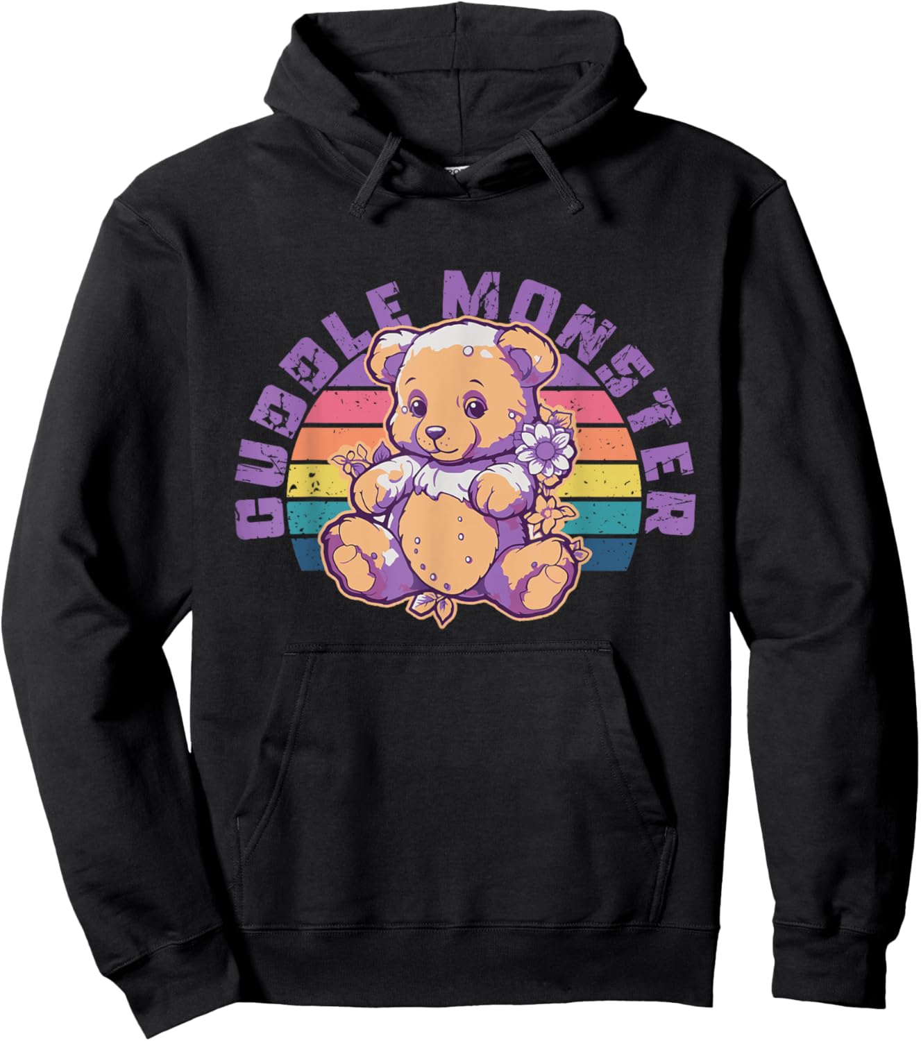 Funny Cuddle Monster | Cuddling | Bear Teddy Toy Hoodie - Hoodie | Black