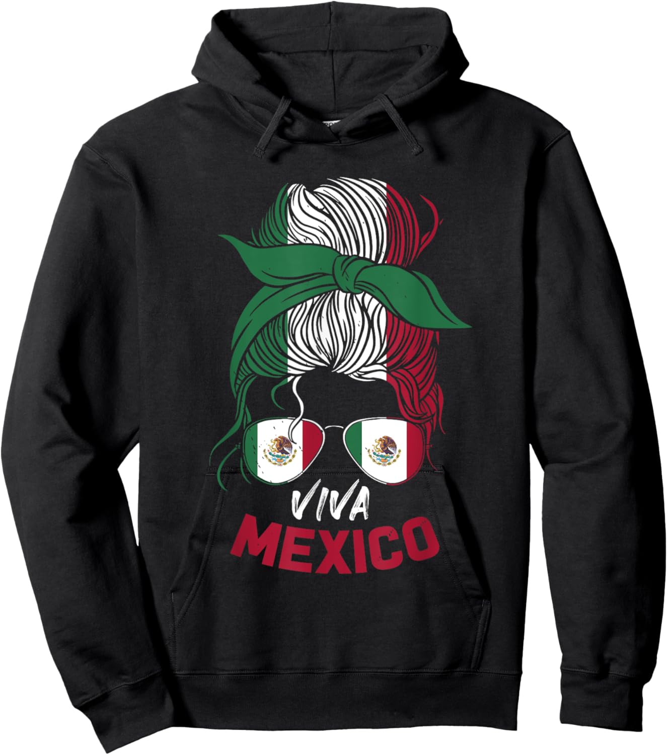 Mexico Vintage Mexican Flag Pride Hat Jersey Hoodie - Hoodie | Black