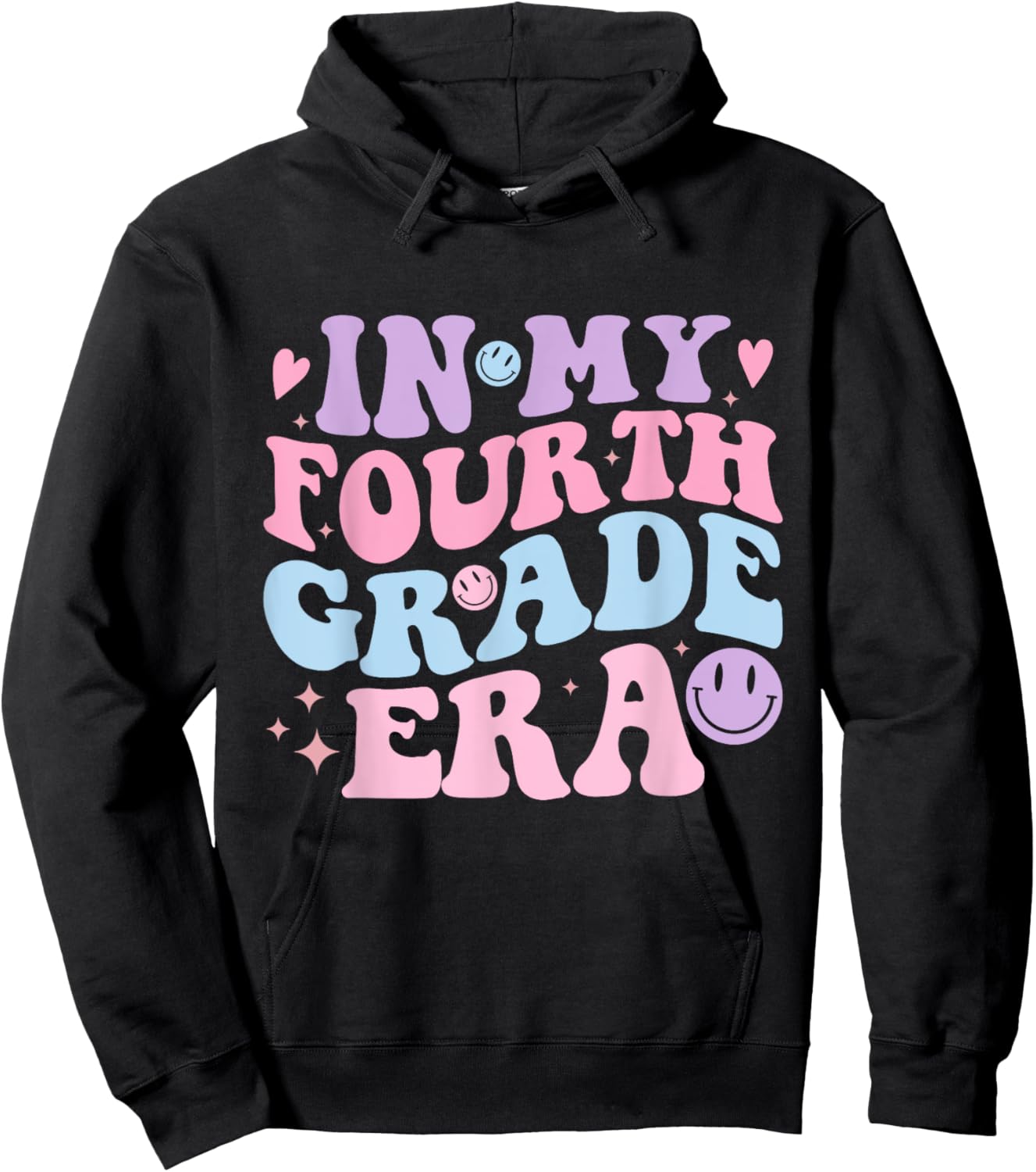 In My Fourth Grade Era Back to School 4th Grade Teacher Team Hoodie - Hoodie | Black