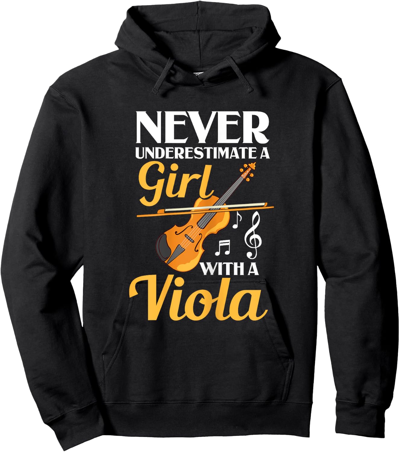 Viola Instrument Music Notes Player Lesson Beginner Hoodie - Hoodie | Black