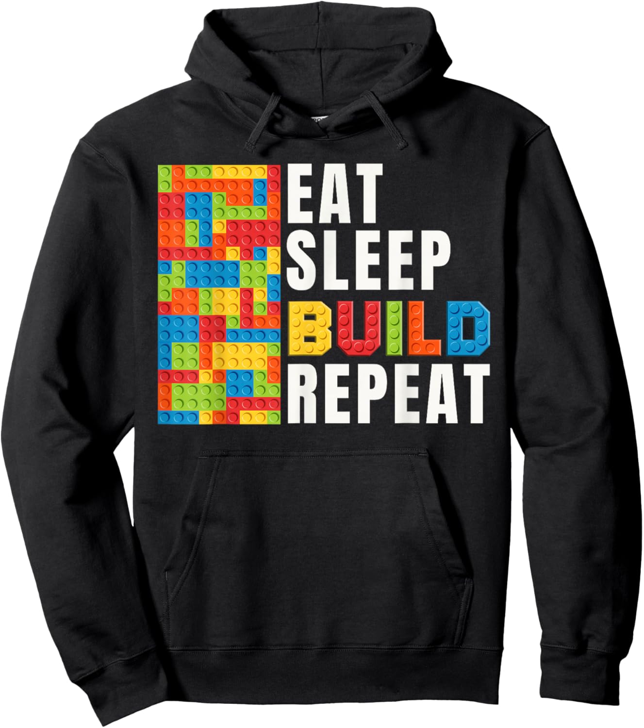 Brick Builder Eat sleep Build repeat Master Builder Hoodie - Hoodie | Black