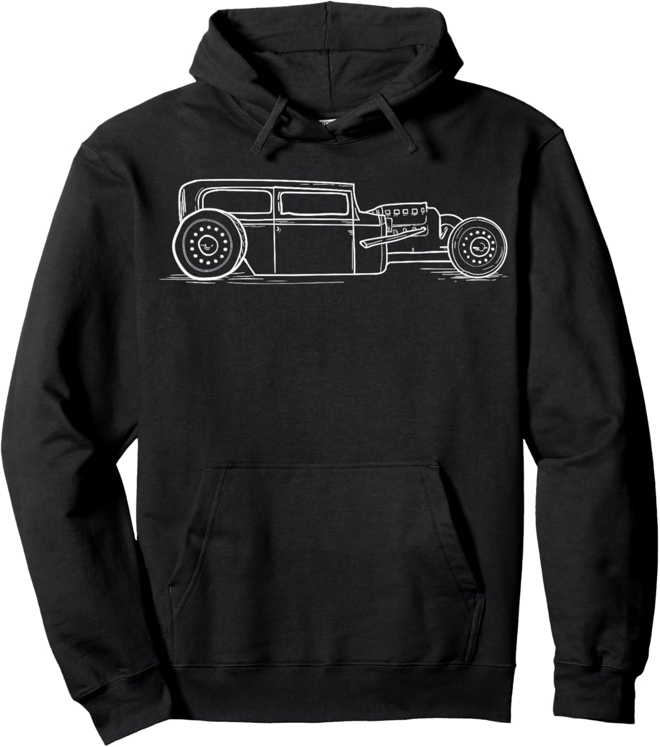 Vintage Hot Rod Rat Street Fink Steampunk Car Funny Men Gift Hoodie - Hoodie | Black