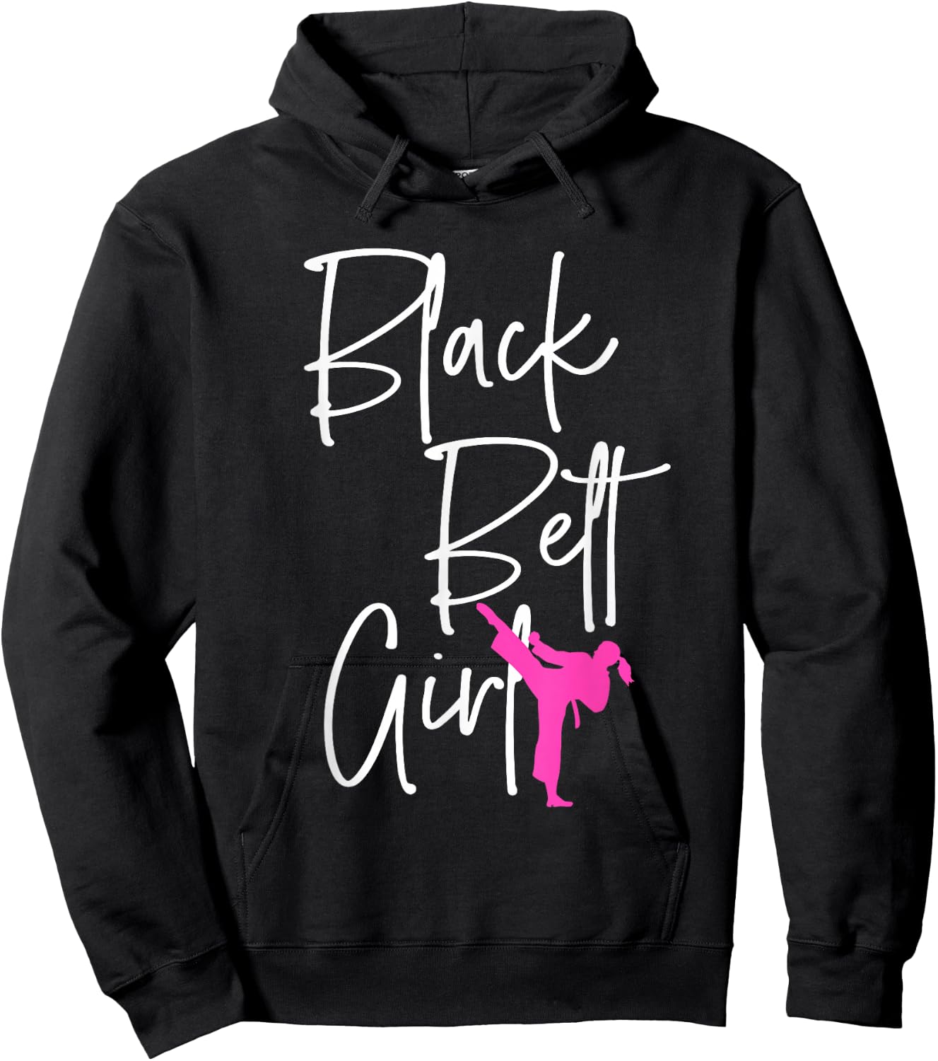 Black Belt Girl Karate Jiu Jitsu Taekwondo Martial Arts Gift Hoodie - Hoodie | Black