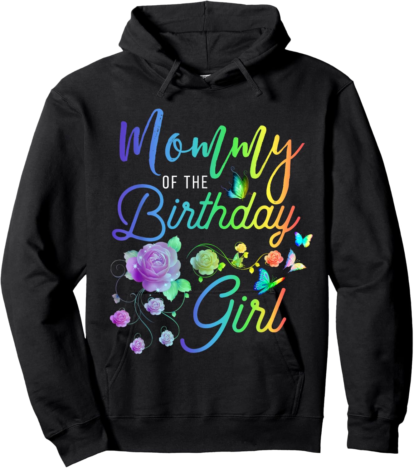 Fun Mommy of The Birthday Girl Mothers Moms Women Party Day Hoodie - Hoodie | Black