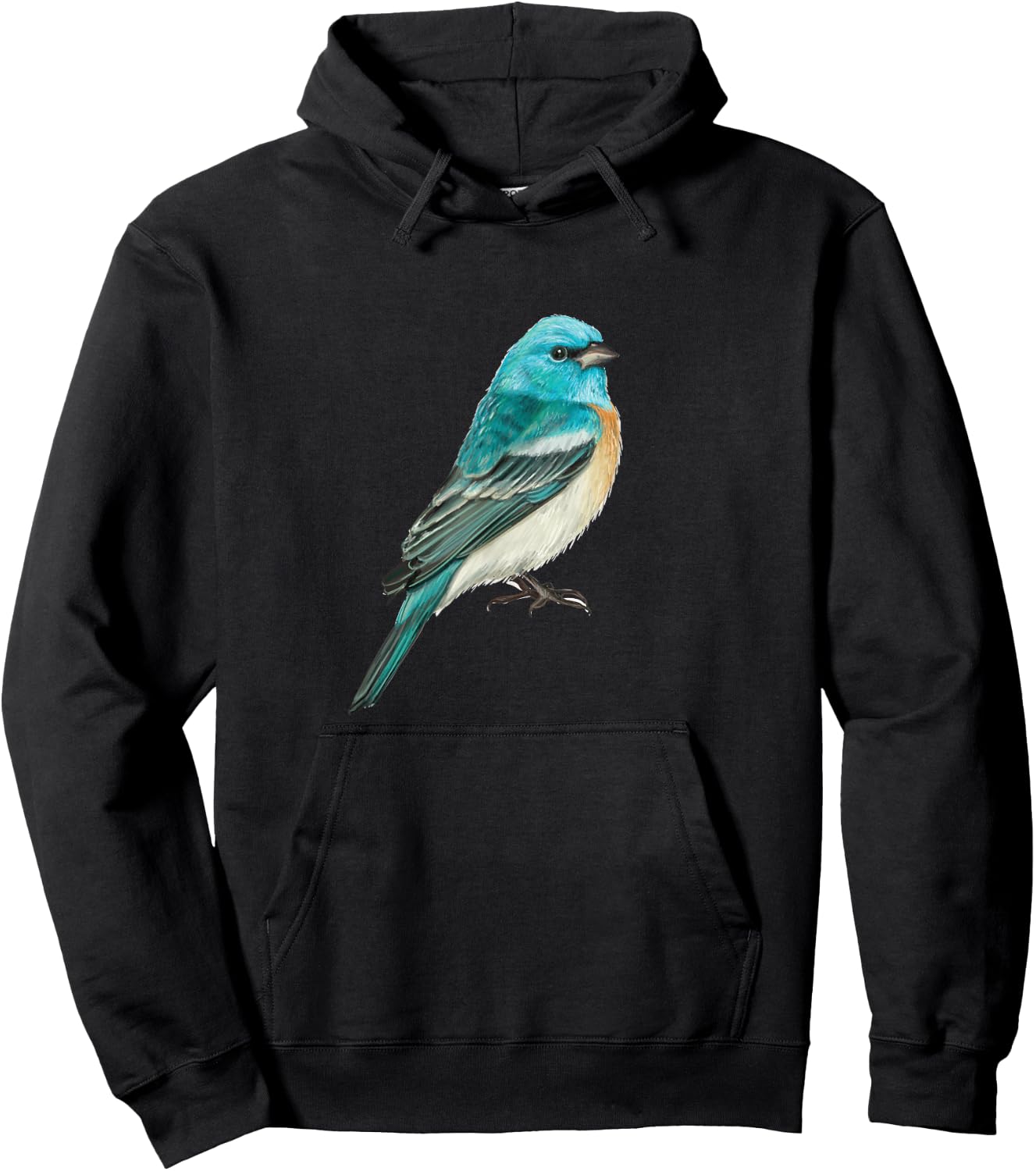 Lazuli Bunting Bird graphic Hoodie - Hoodie | Black