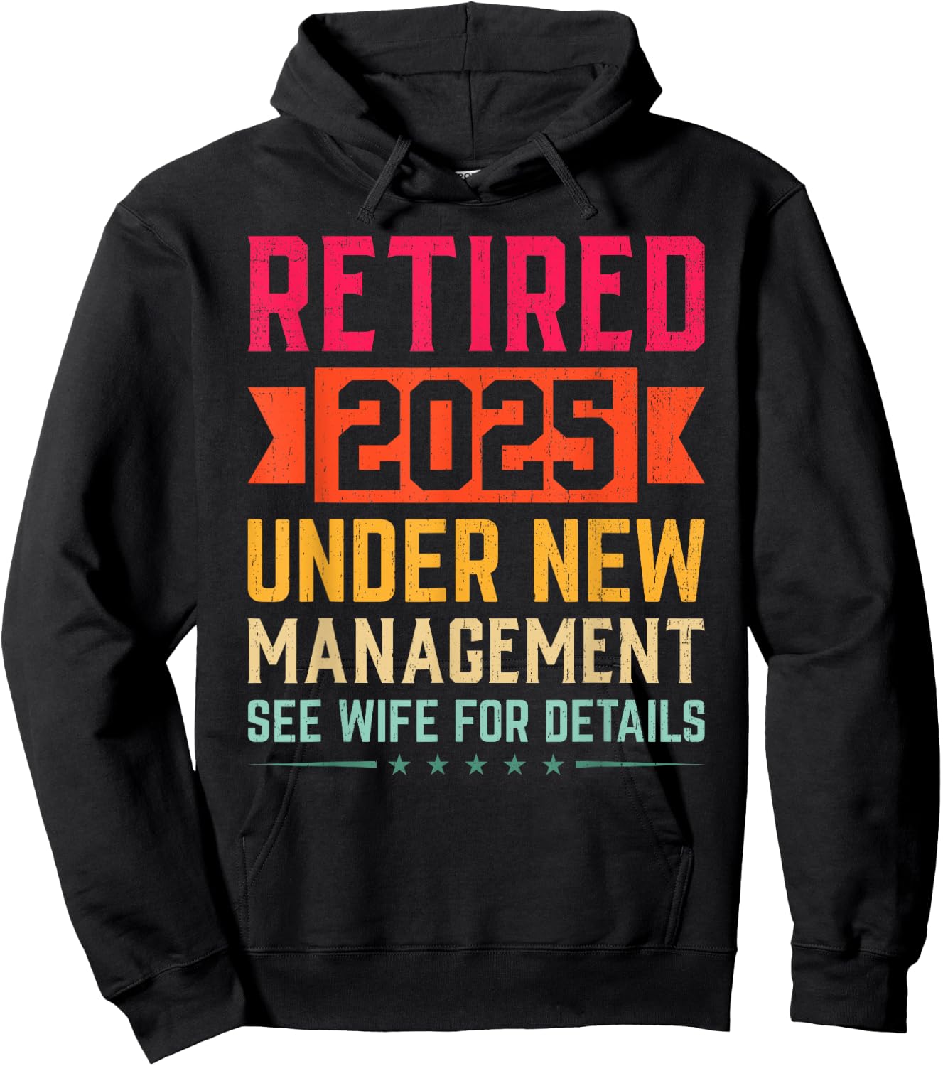 Funny Retirement Retire 2025 Dad Humor Men's Hoodie - Hoodie | Black