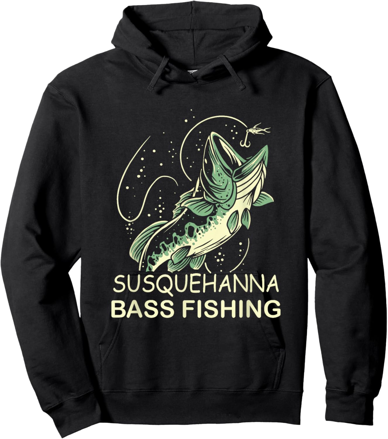 Susquehanna Bass Fishing Hoodie - Hoodie | Black