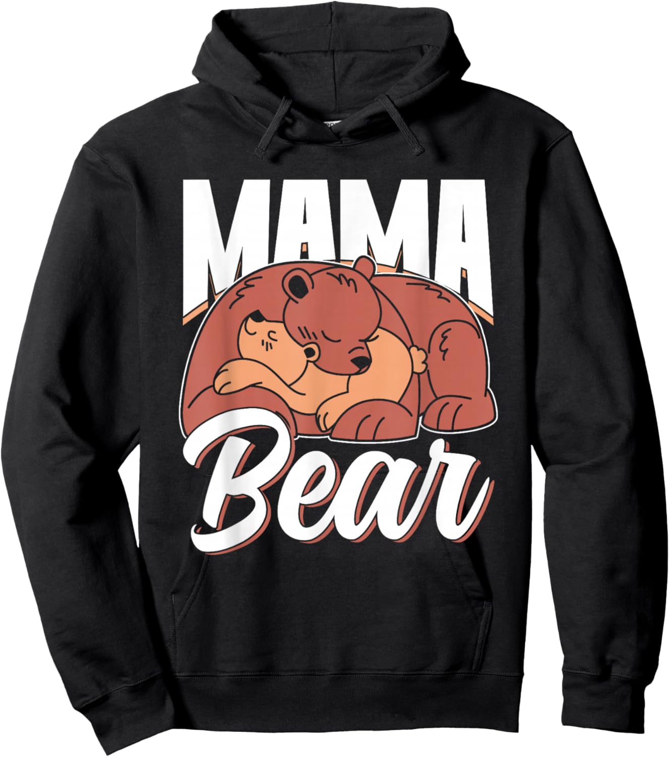 Mama Bear Animal Bears Pun Lover Bear Mom Mother Mommy Hoodie - Hoodie | Black