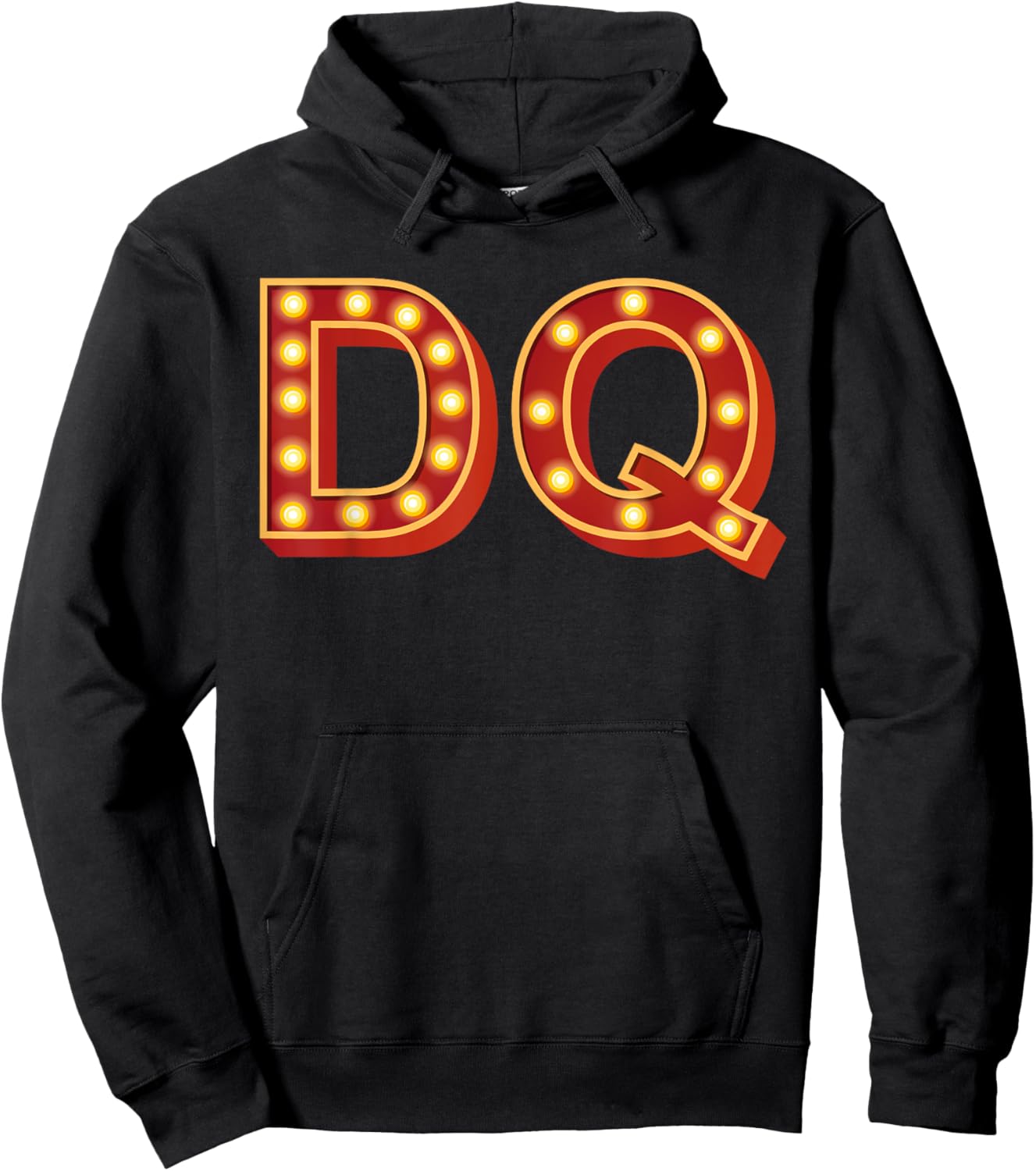 DQ Drama Queen, Flamboyant show font Hoodie - Hoodie | Black