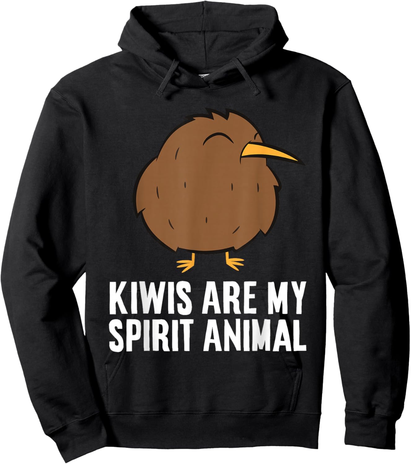 Kiwis Are My Spirit Animal Flightless Kiwi Bird Hoodie - Hoodie | Black