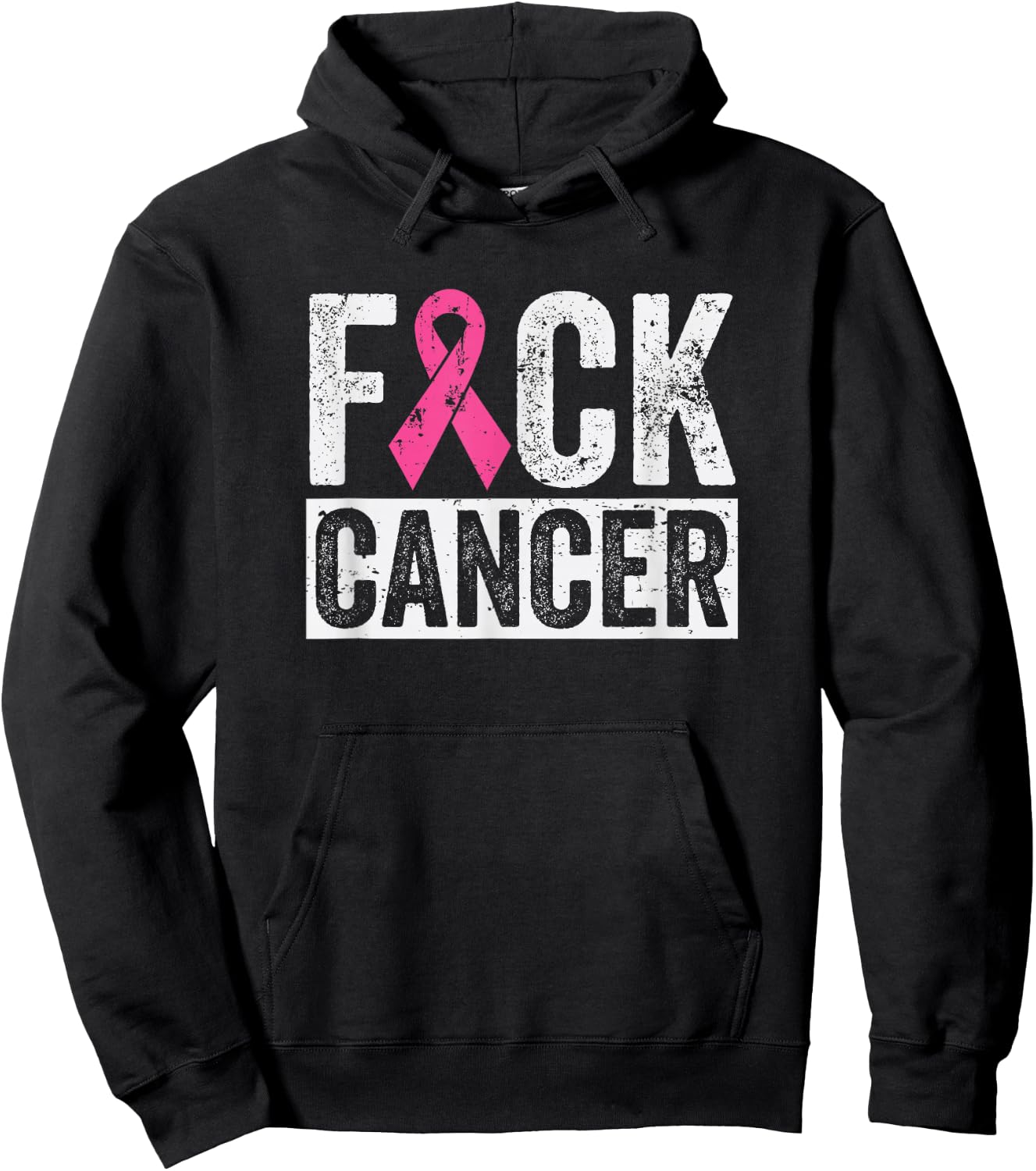 Fuck Cancer Breast Cancer Awareness Hoodie - Hoodie | Black