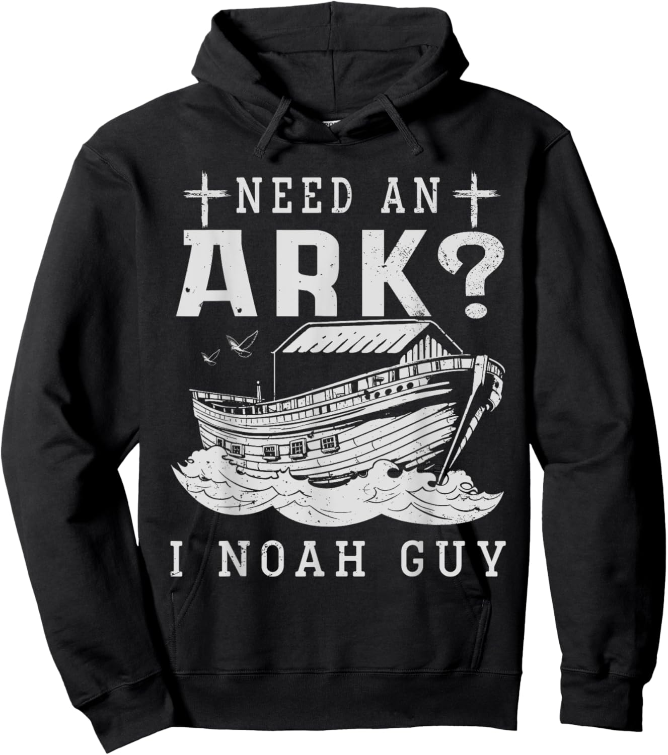 Need An Ark I Noah Guy Christian God Jesus Bible Verse Hoodie - Hoodie | Black